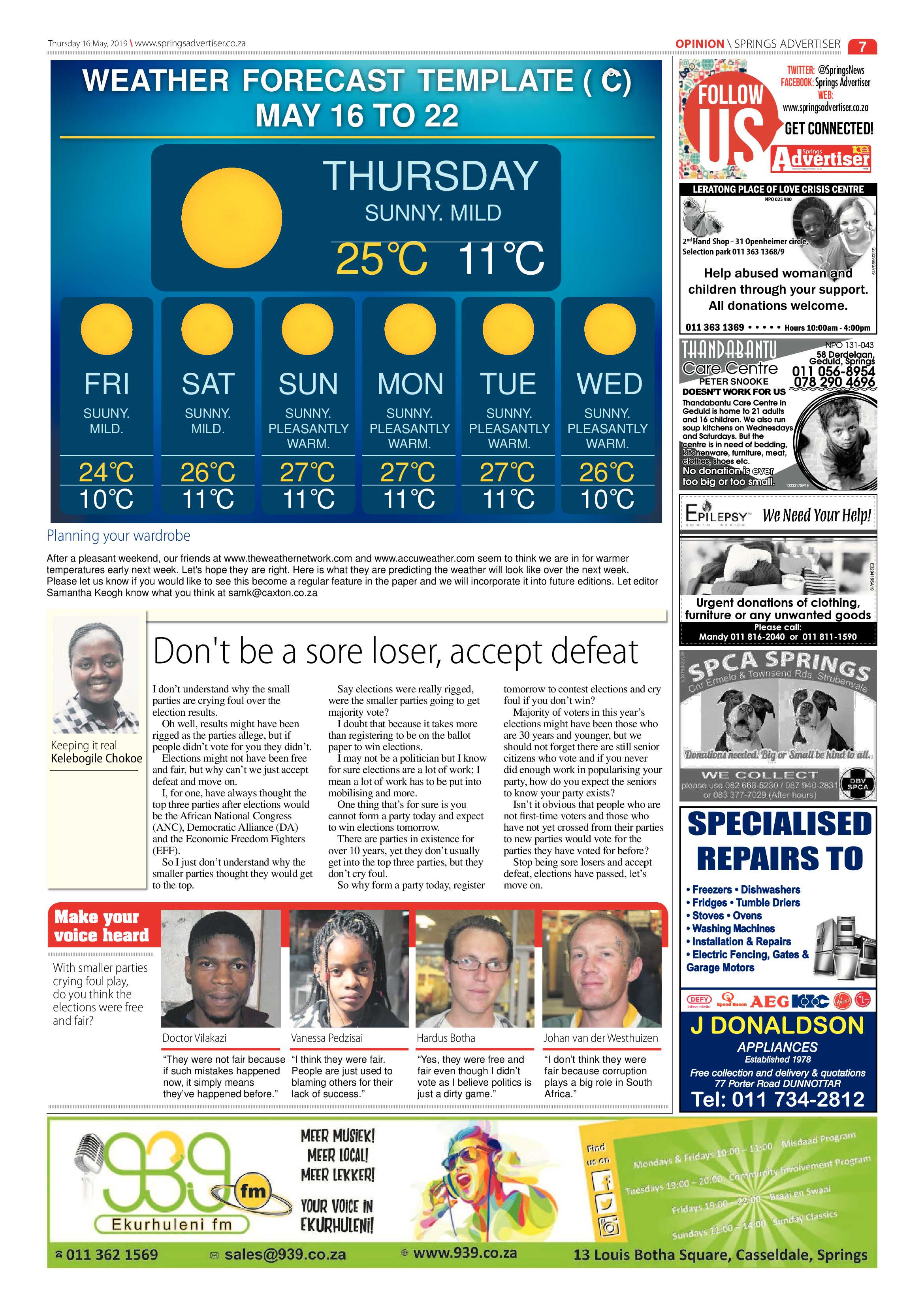 Springs Advertiser 16 May 2019 page 7