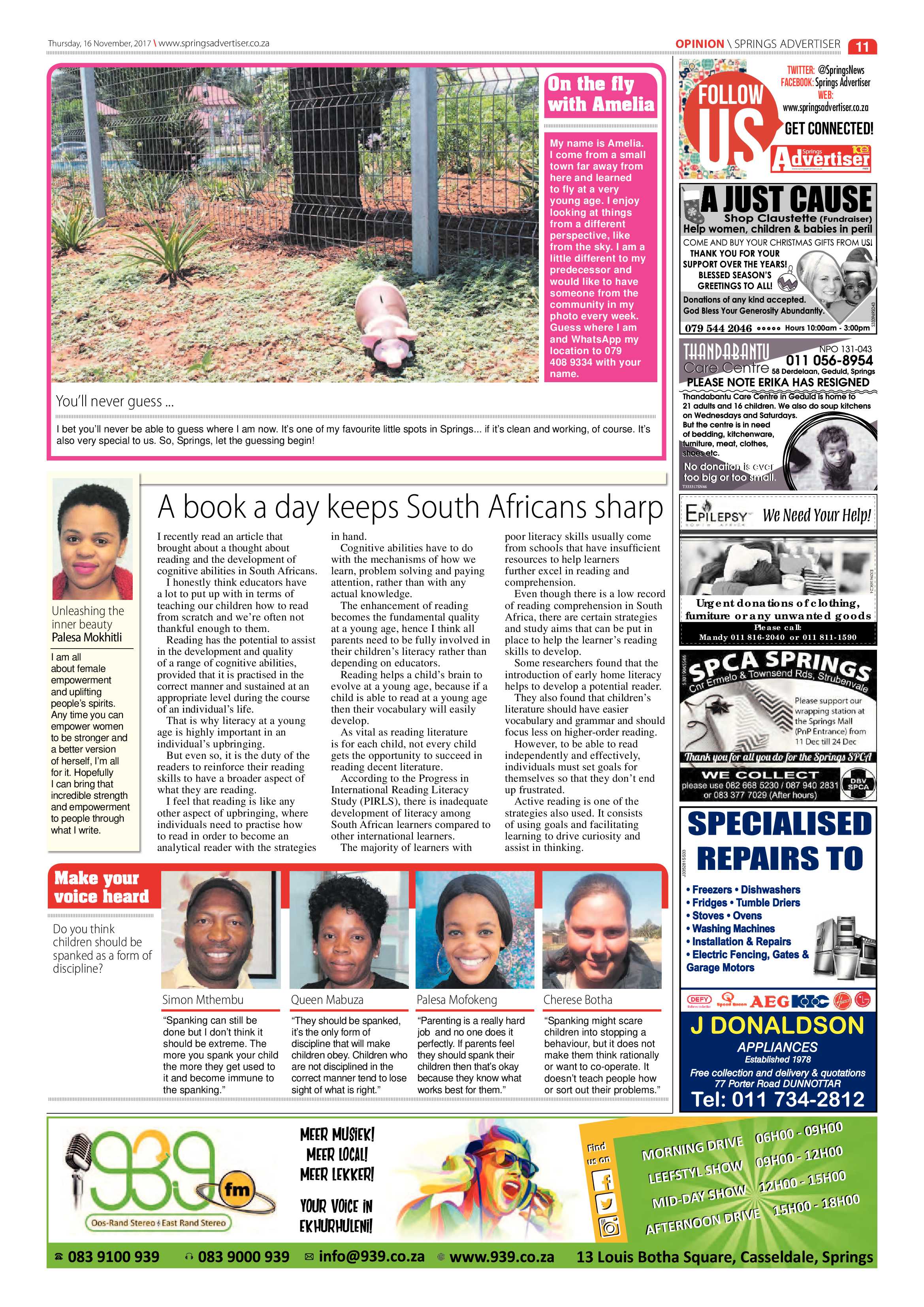 Springs Advertiser 16 November 2017 page 11