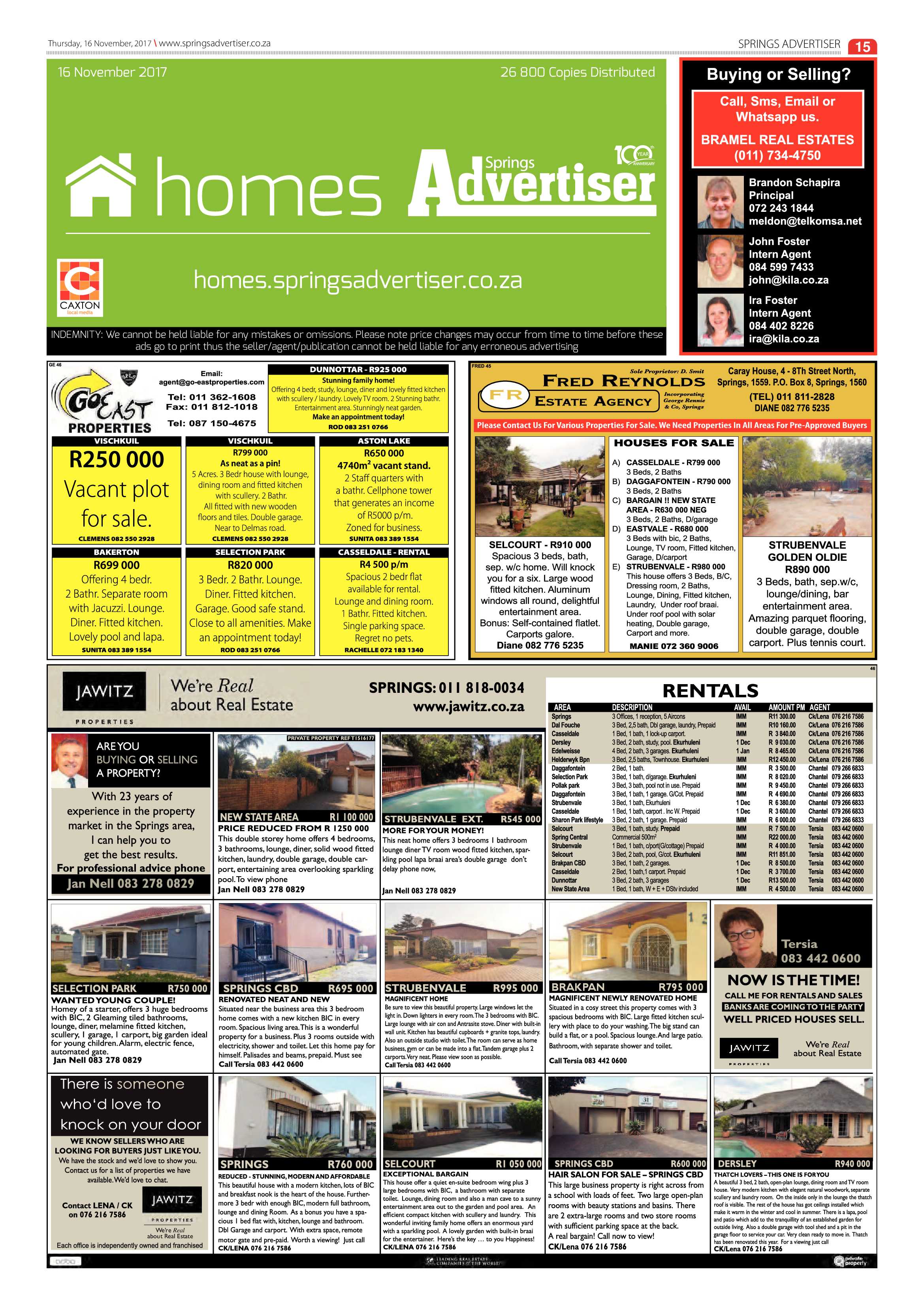 Springs Advertiser 16 November 2017 page 15