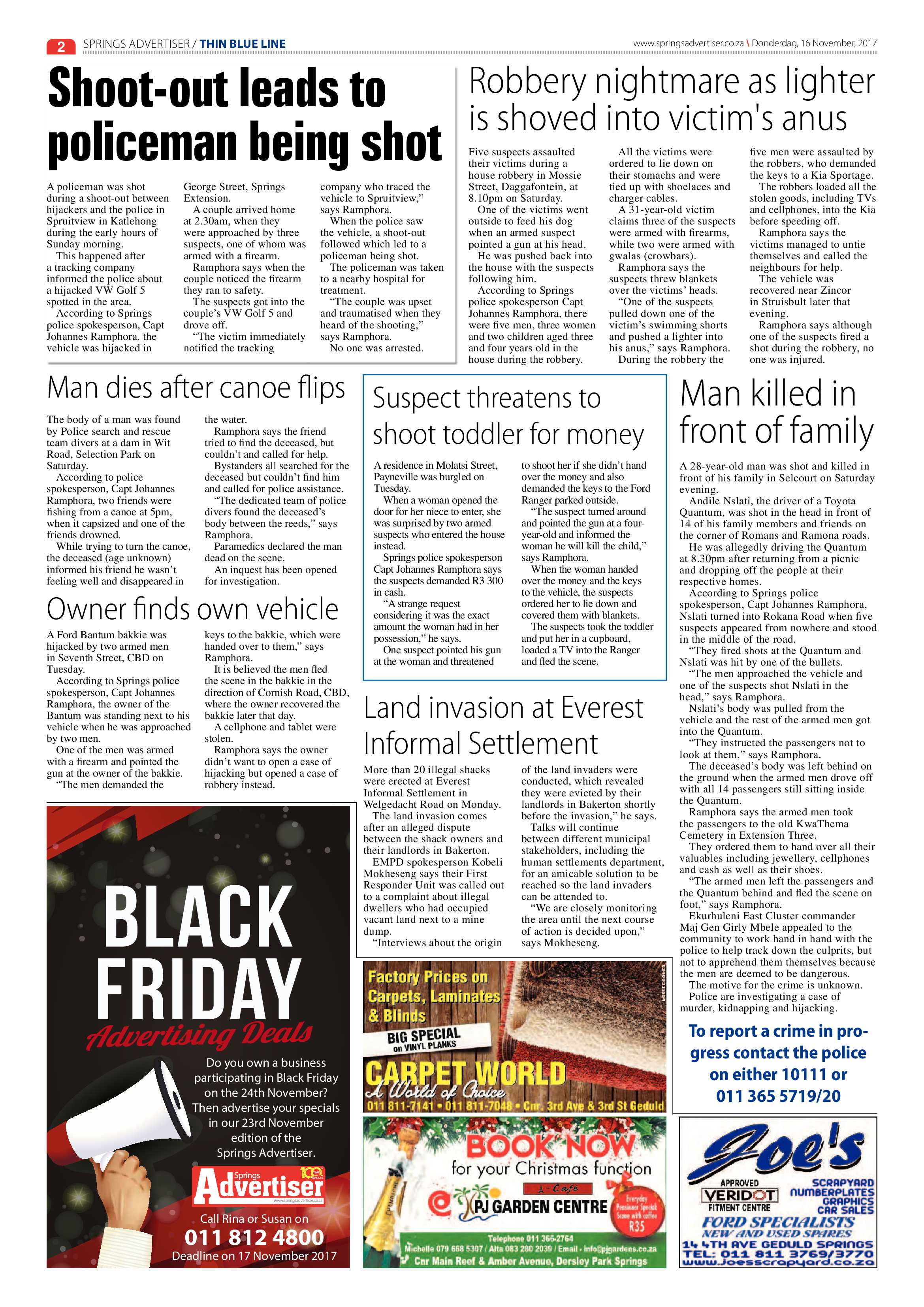 Springs Advertiser 16 November 2017 page 2