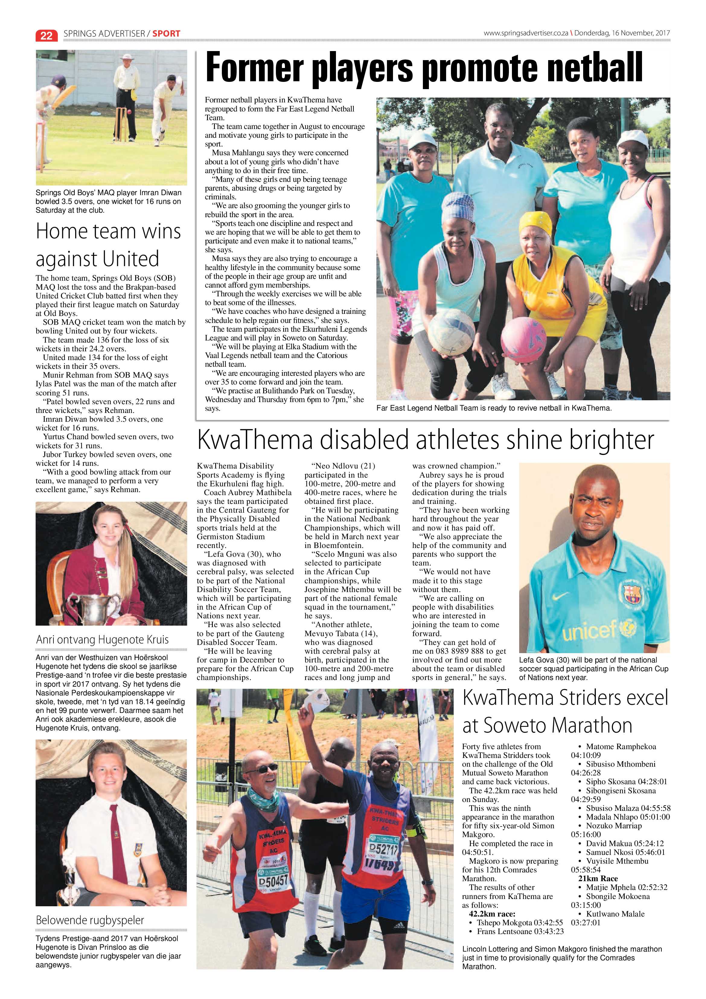 Springs Advertiser 16 November 2017 page 22