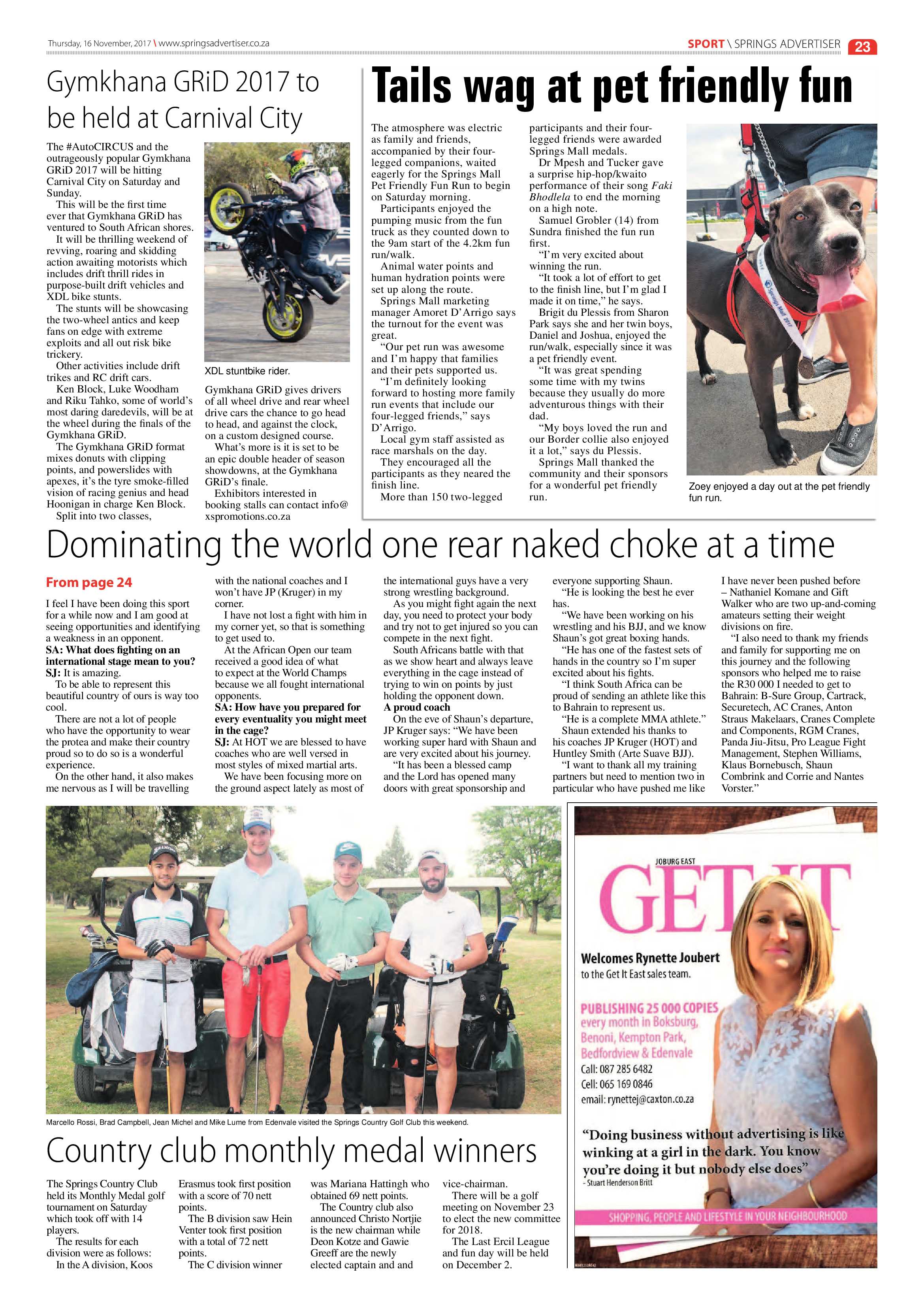 Springs Advertiser 16 November 2017 page 23