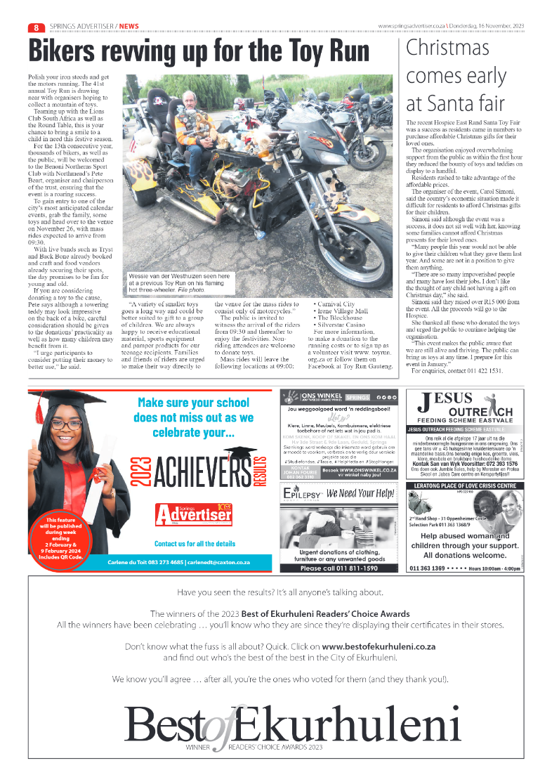 Springs Advertiser 16 November 2023 page 8