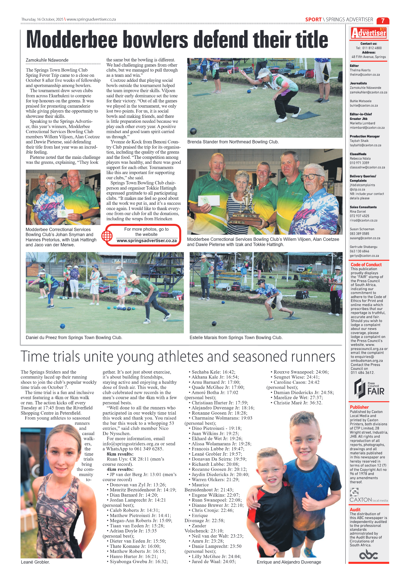 Springs Advertiser 16 October 2025 page 7
