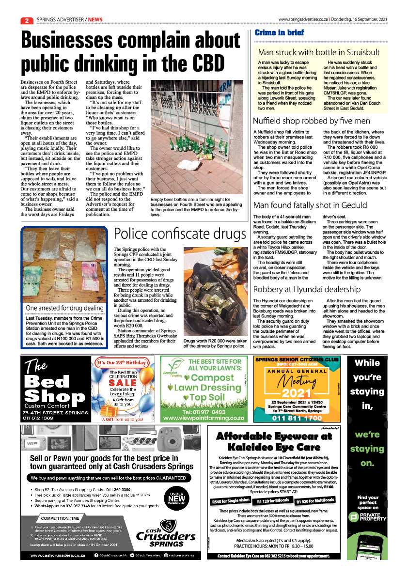 Springs Advertiser 16 September 2021 page 2