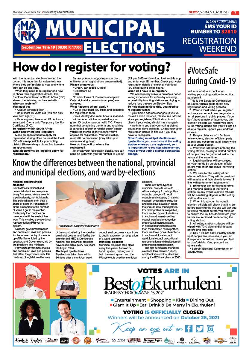 Springs Advertiser 16 September 2021 page 7