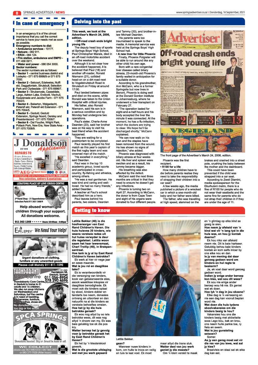 Springs Advertiser 16 September 2021 page 8