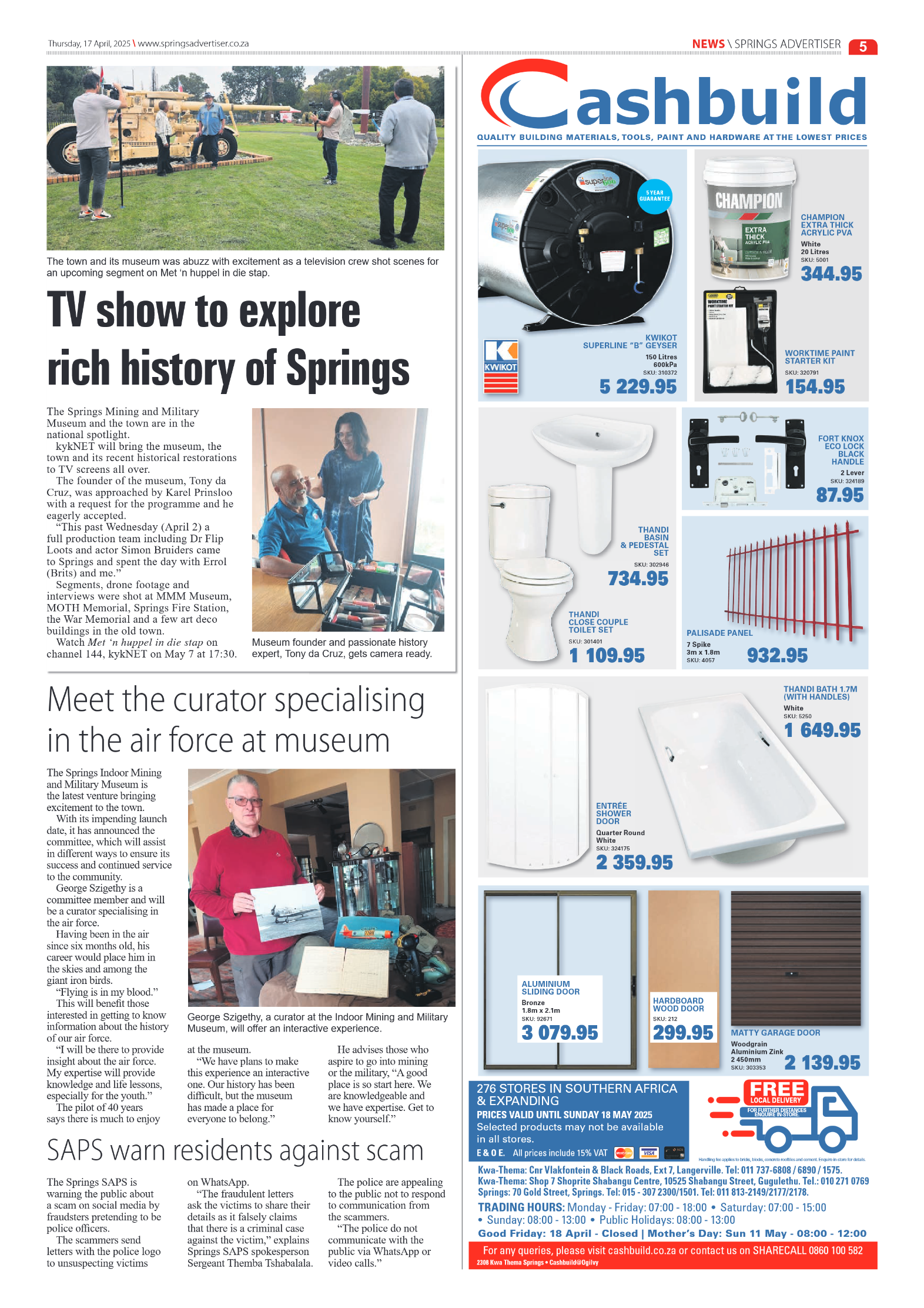 Springs Advertiser 17 Apil 2025 page 5