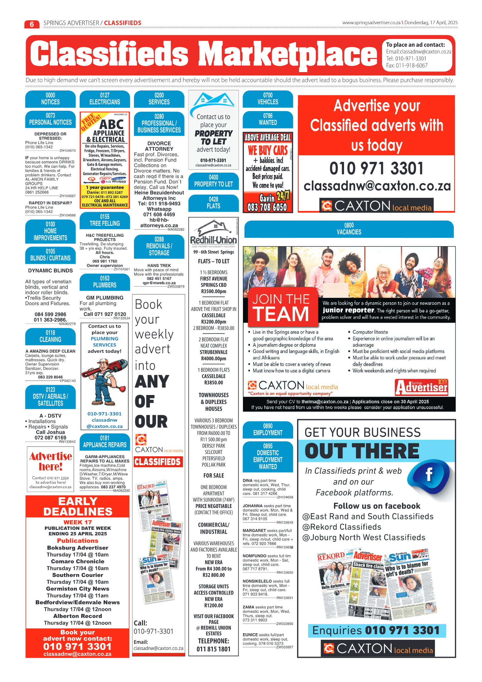 Springs Advertiser 17 Apil 2025 page 6