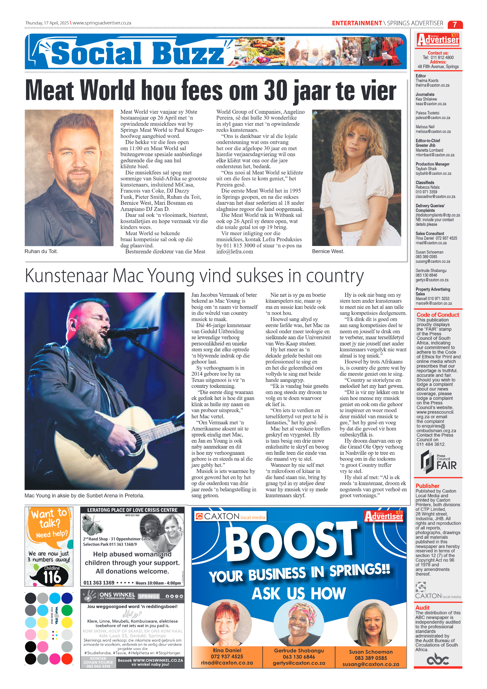 Springs Advertiser 17 Apil 2025 page 7
