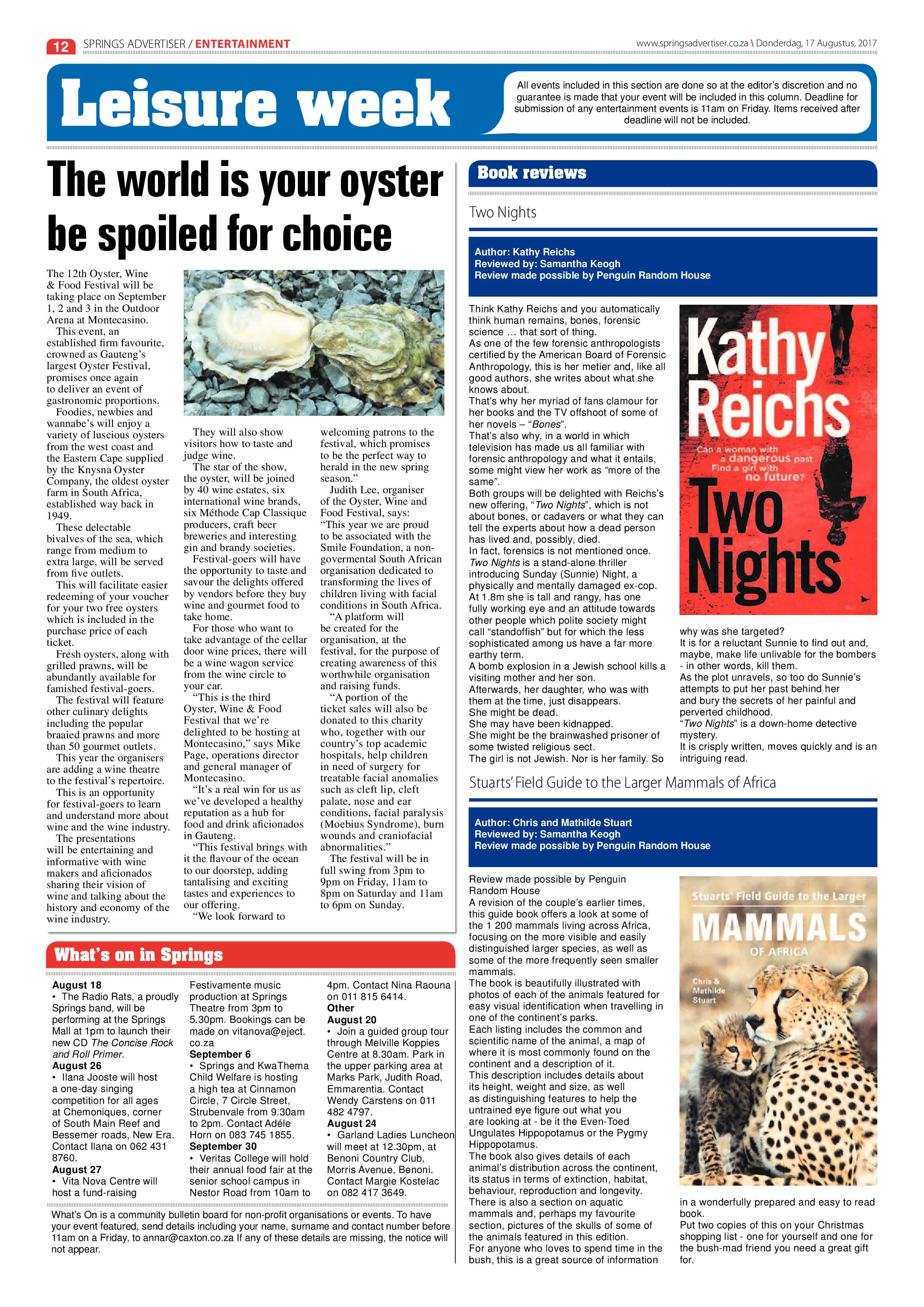 Springs Advertiser 17 August 2017 page 12