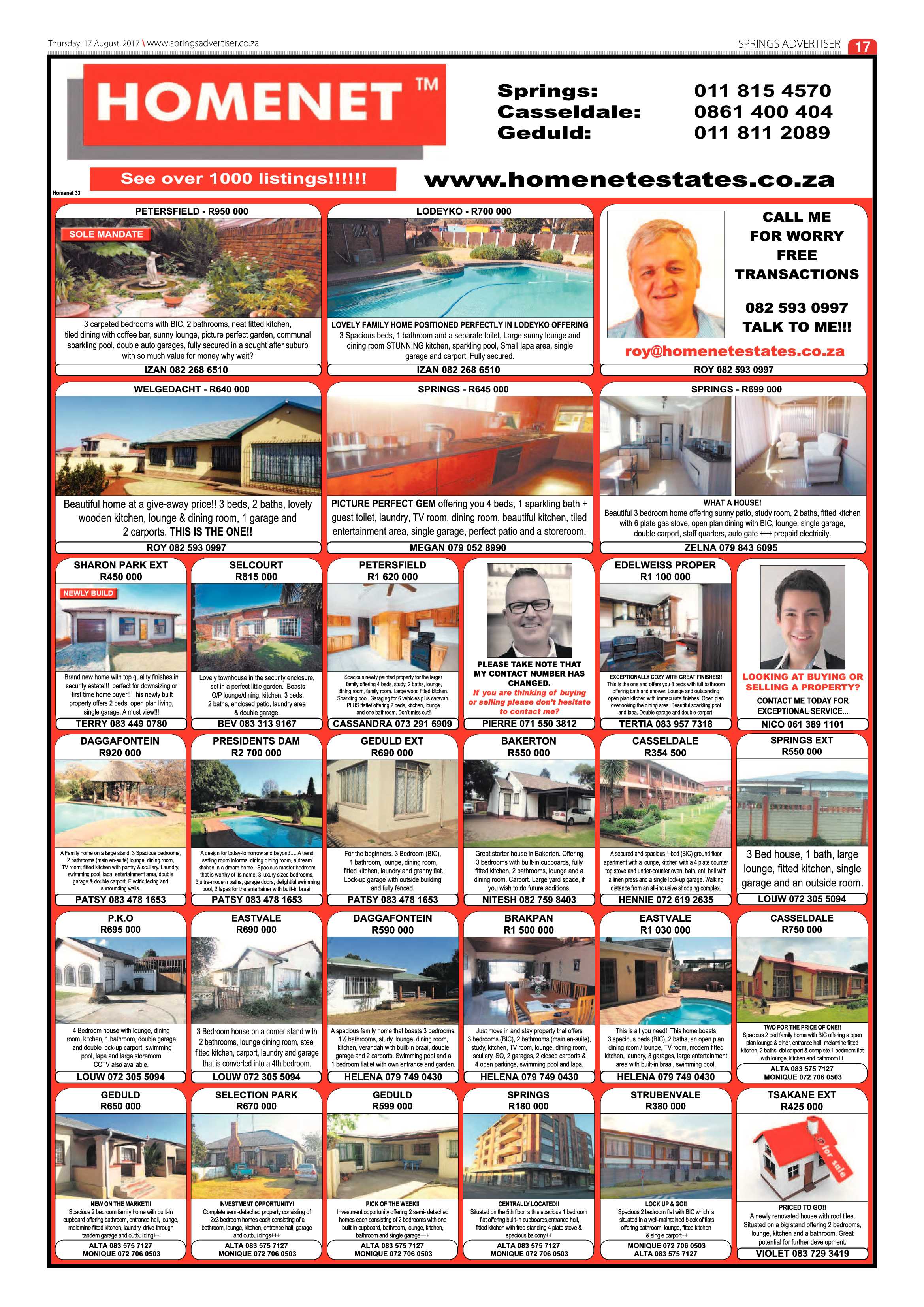 Springs Advertiser 17 August 2017 page 17