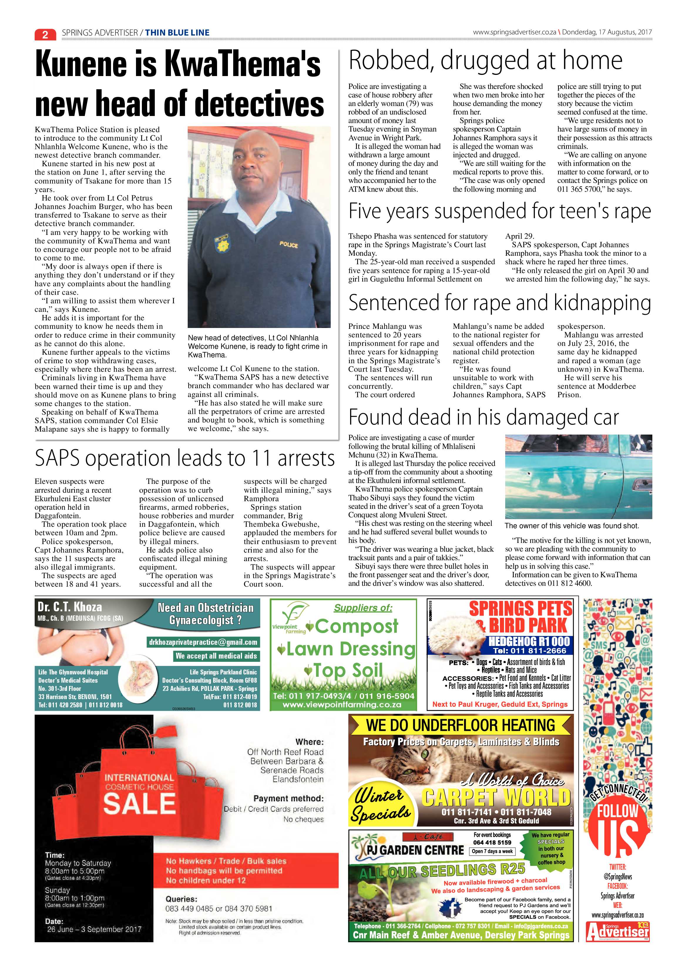 Springs Advertiser 17 August 2017 page 2