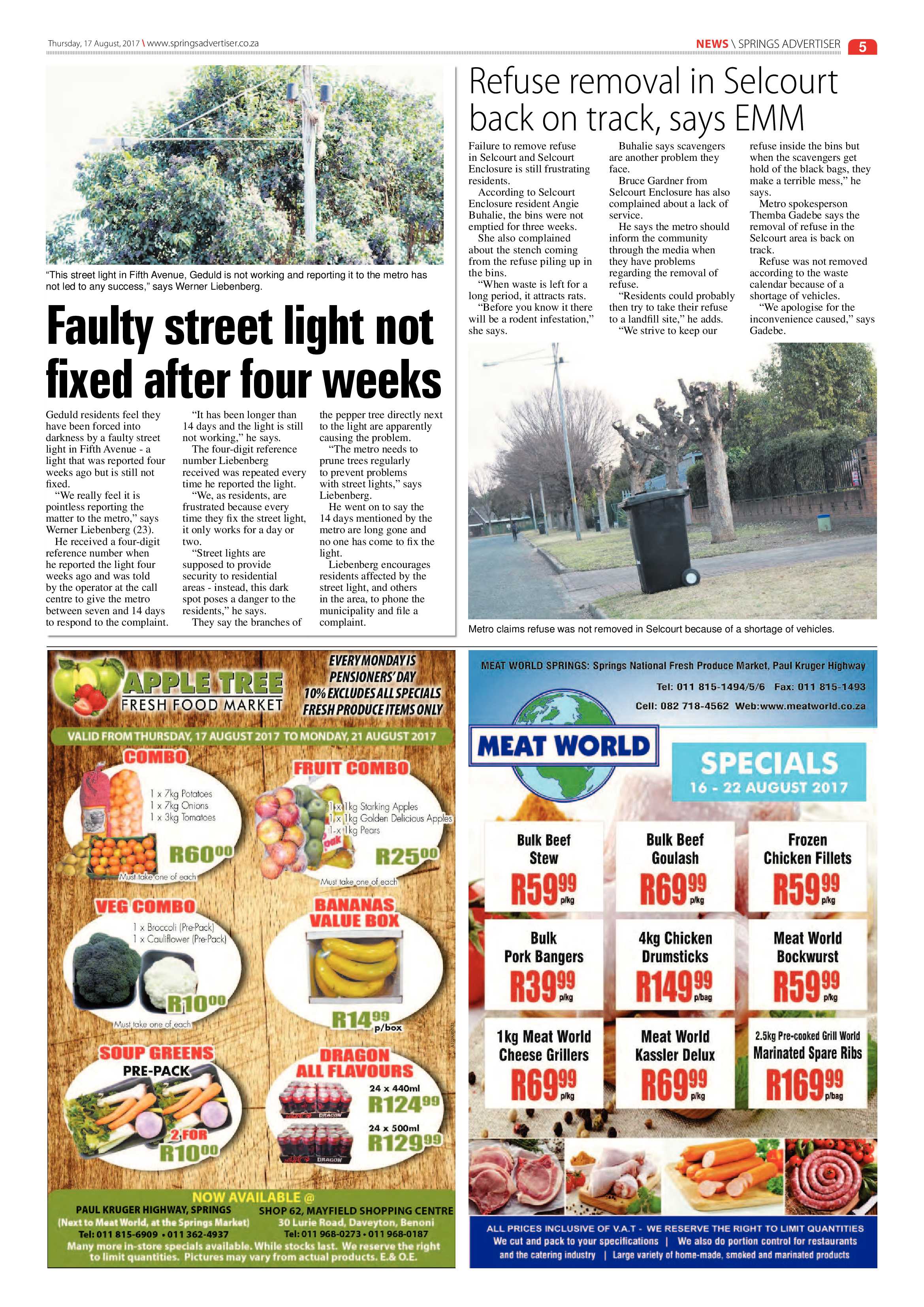 Springs Advertiser 17 August 2017 page 5