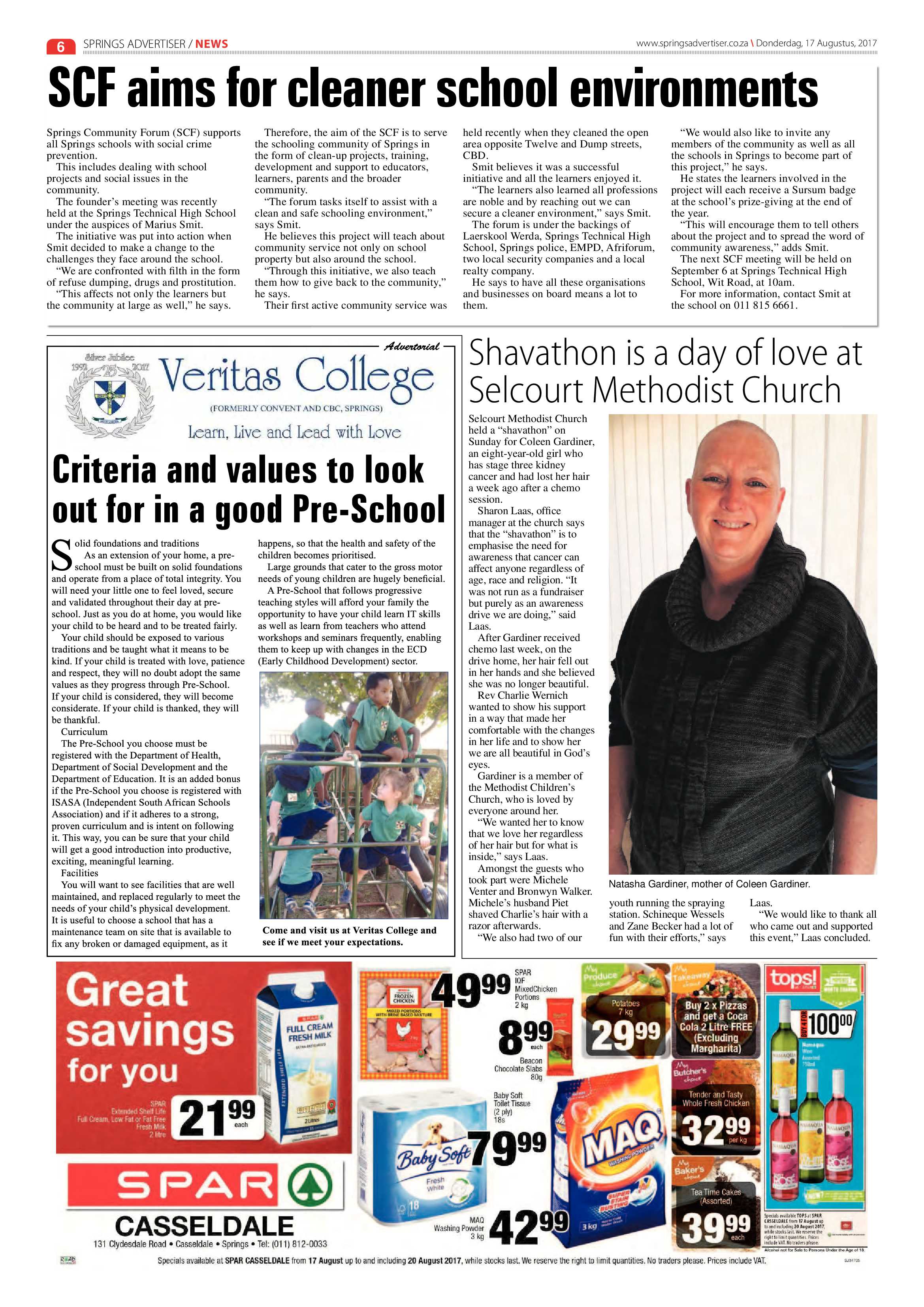Springs Advertiser 17 August 2017 page 6