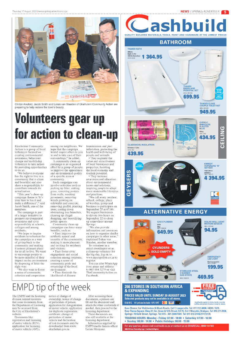 Springs Advertiser 17 August 2023 page 5