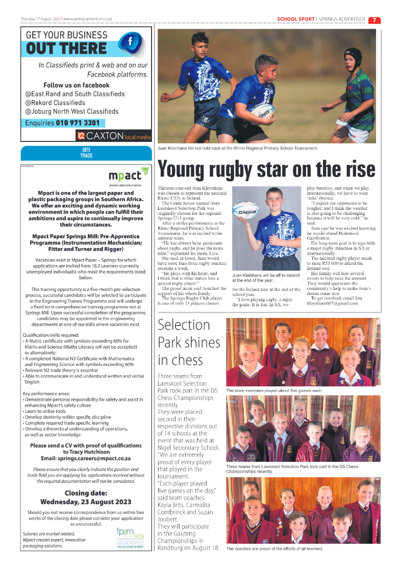 Springs Advertiser 17 August 2023 page 7