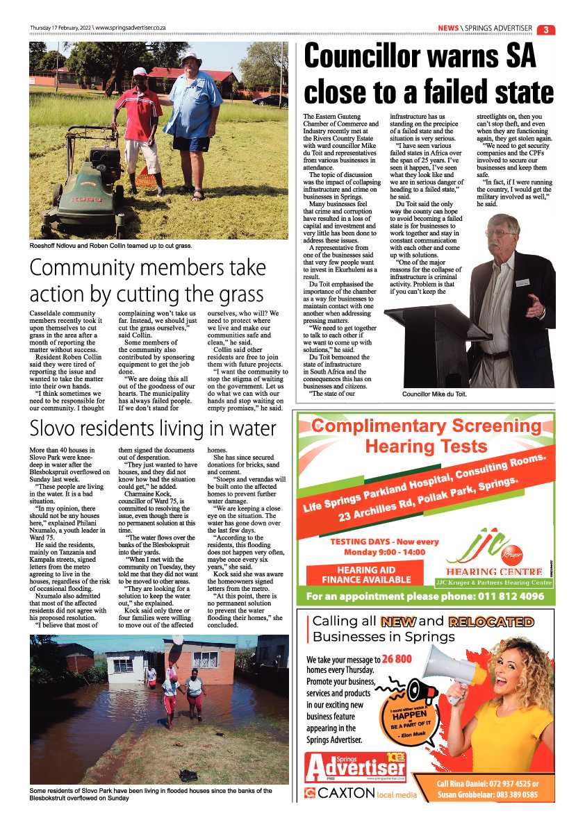 Springs Advertiser 17 February 2022 page 3