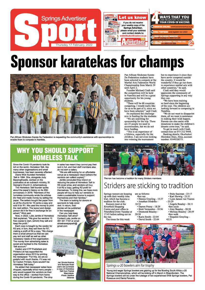 Springs Advertiser 17 February 2022 page 8
