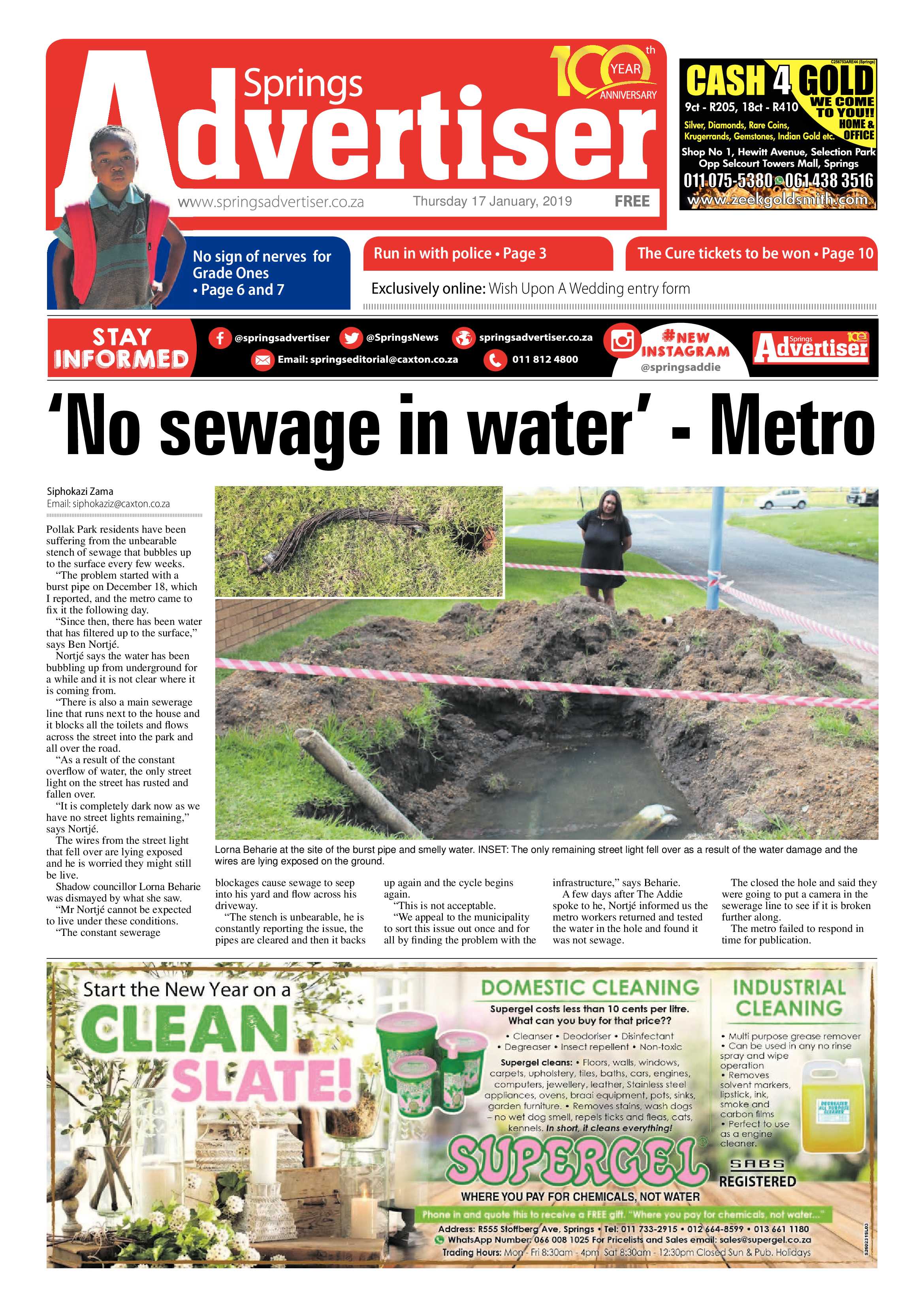 Springs Advertiser 17 January 2019 page 1