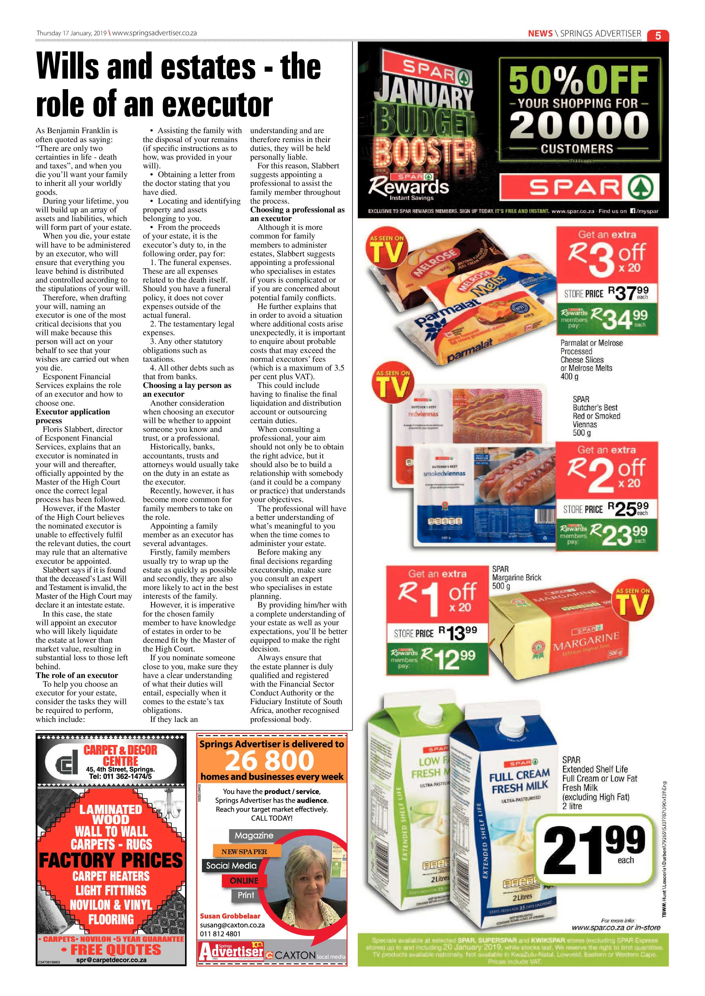 Springs Advertiser 17 January 2019 page 5