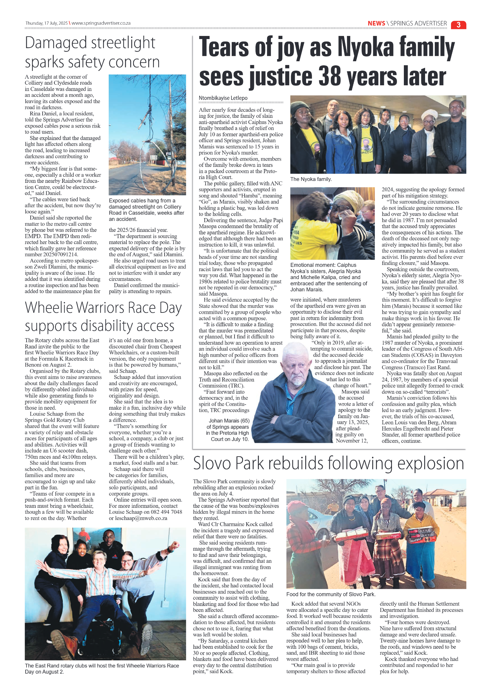 Springs Advertiser 17 July 2025 page 3