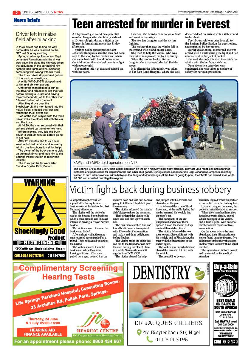 Springs Advertiser 17 June 2021 page 2