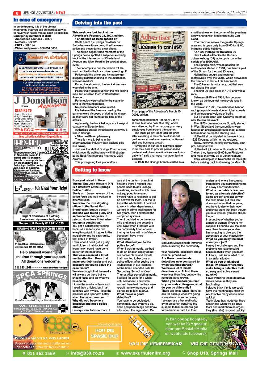 Springs Advertiser 17 June 2021 page 6