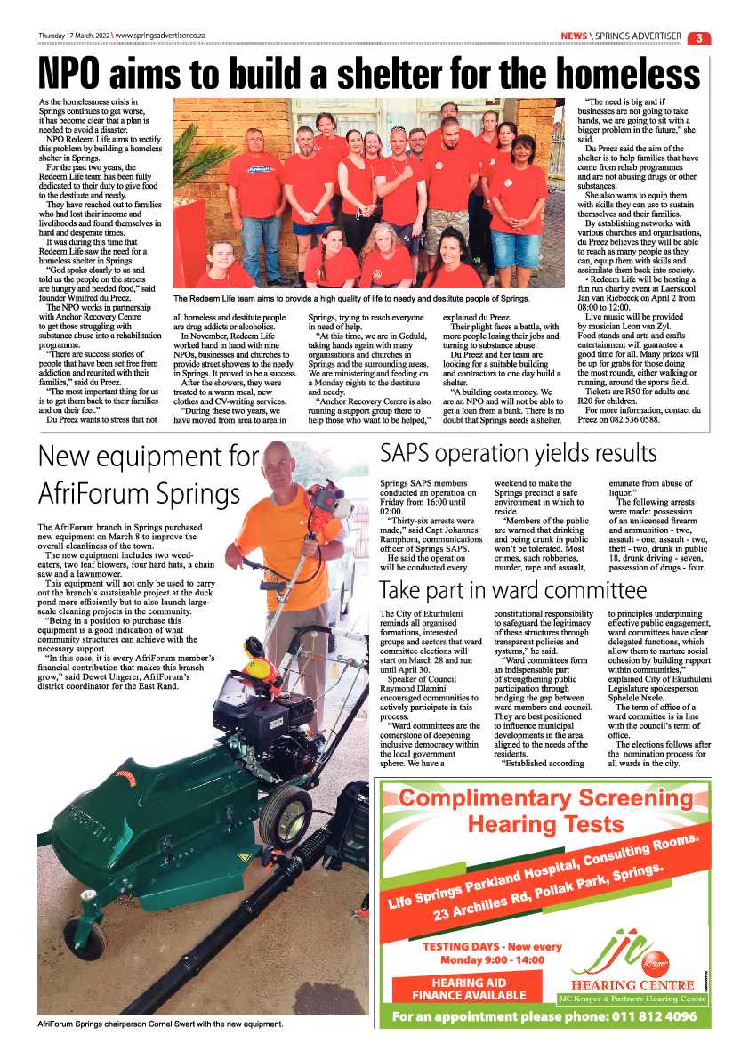 Springs Advertiser 17 March 2022 page 3