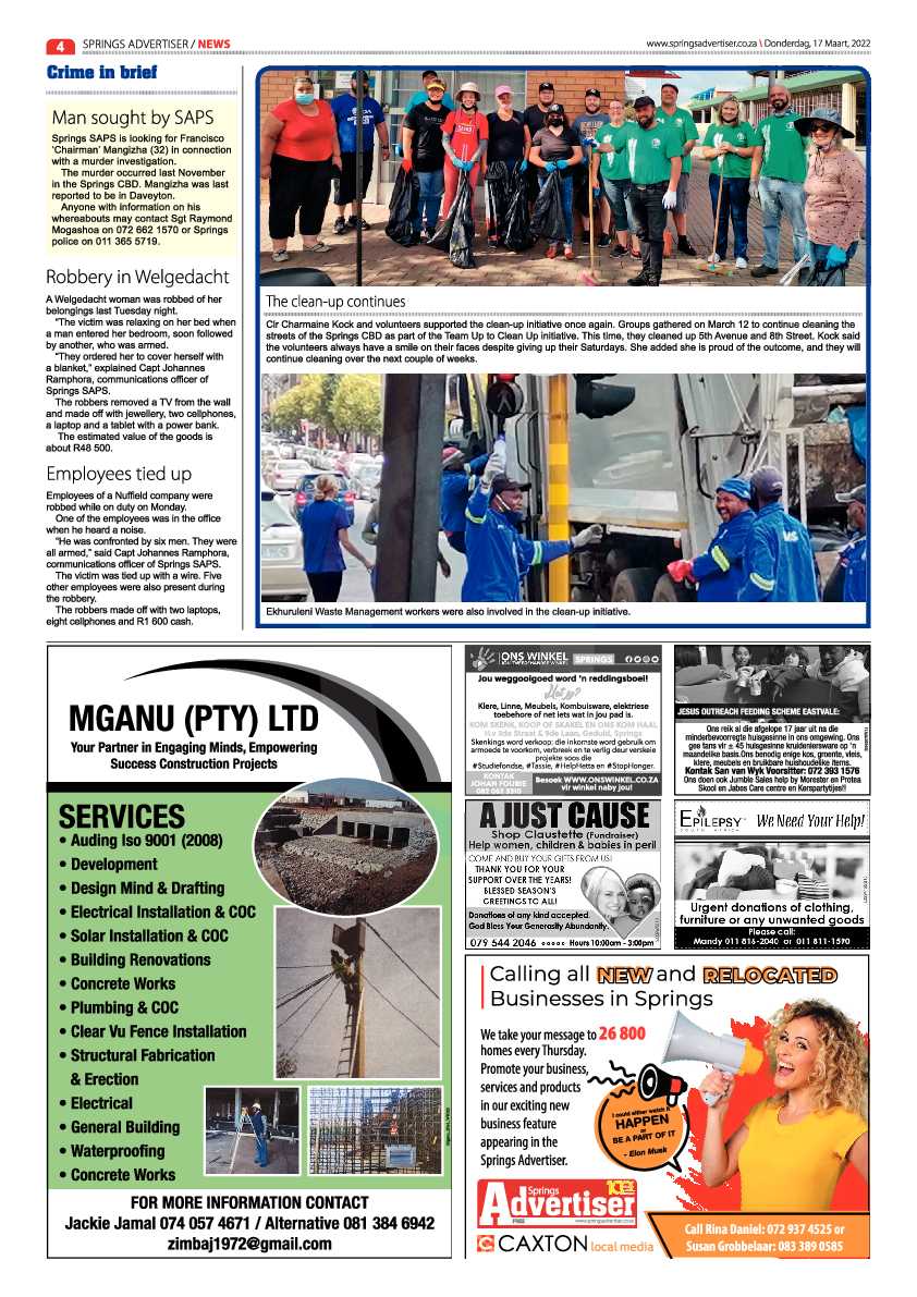 Springs Advertiser 17 March 2022 page 4
