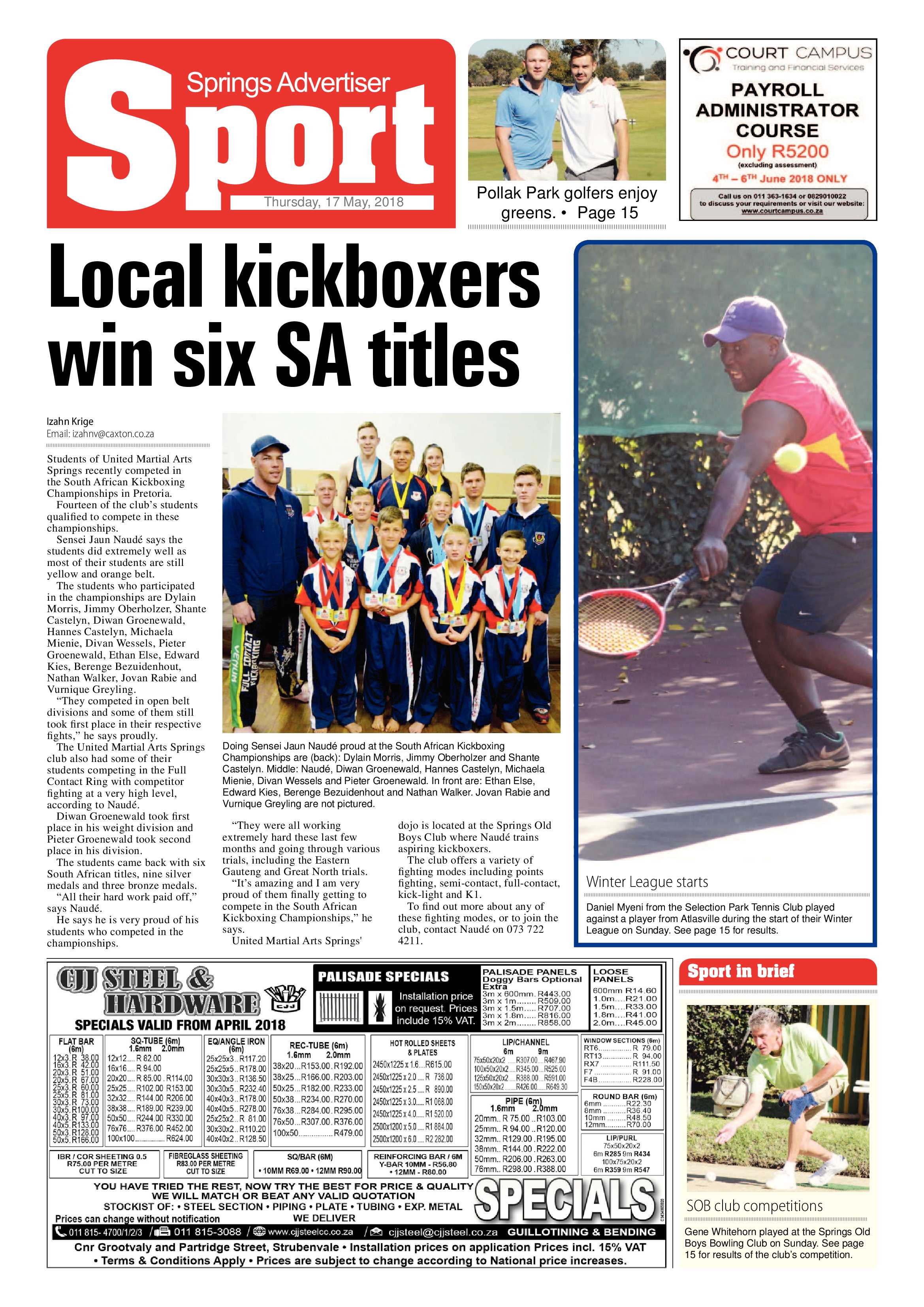 Springs Advertiser 17 May 2018 page 16