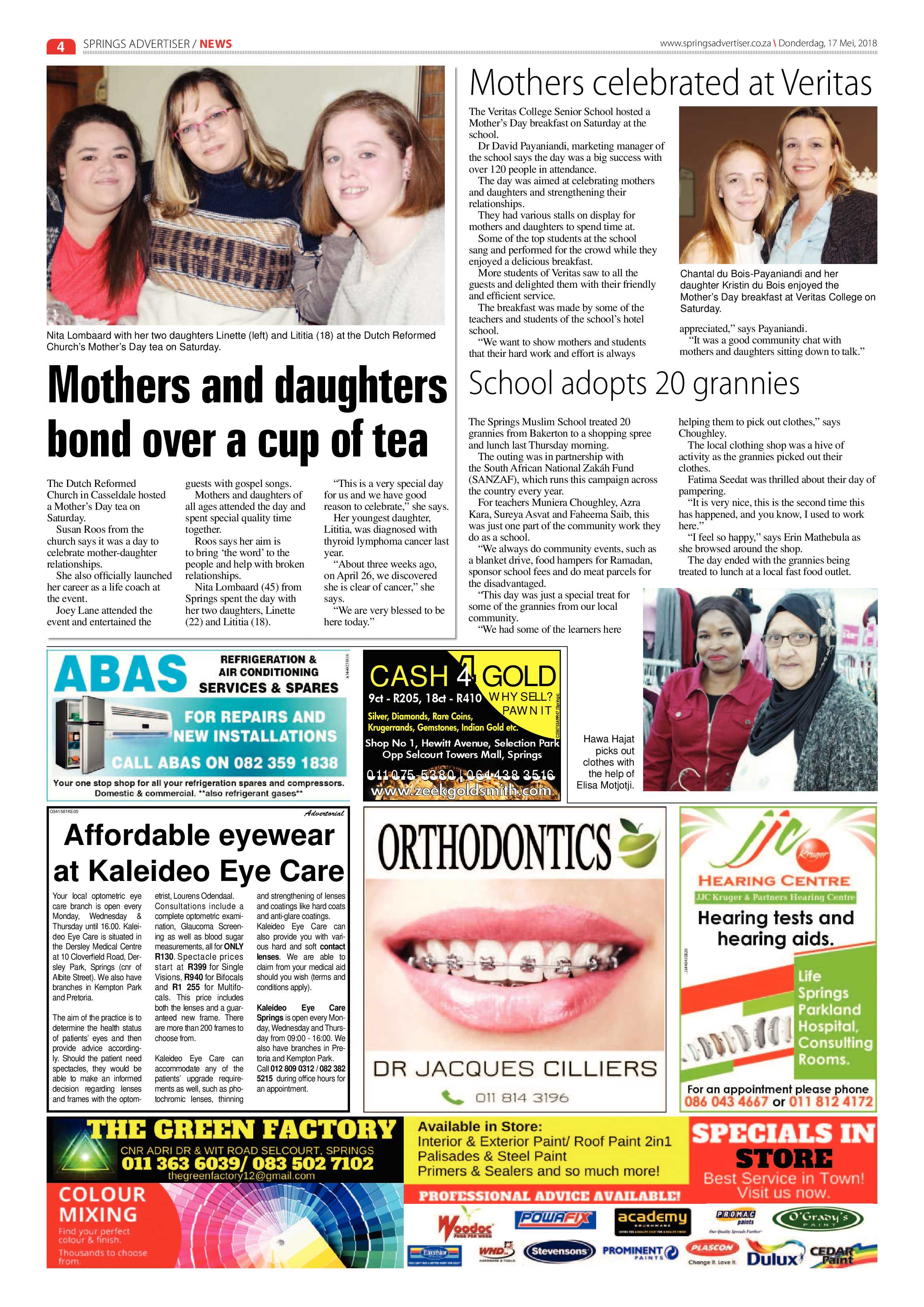 Springs Advertiser 17 May 2018 page 4
