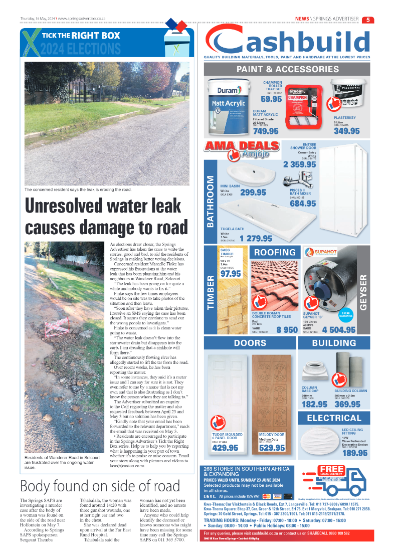 Springs Advertiser 17 May 2024 page 5