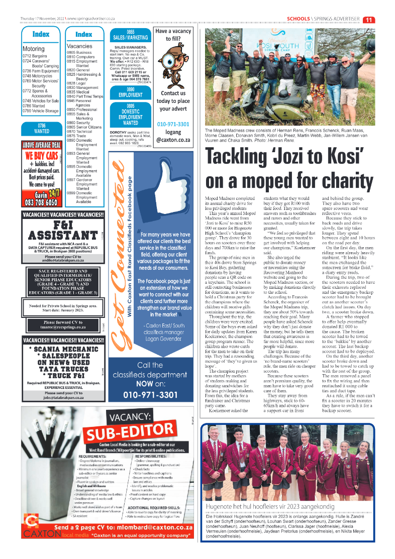 Springs Advertiser 17 Nov 2022 page 11