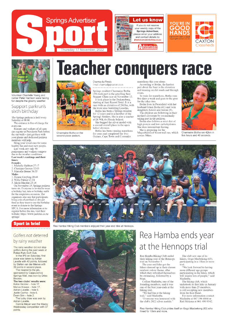 Springs Advertiser 17 Nov 2022 page 12
