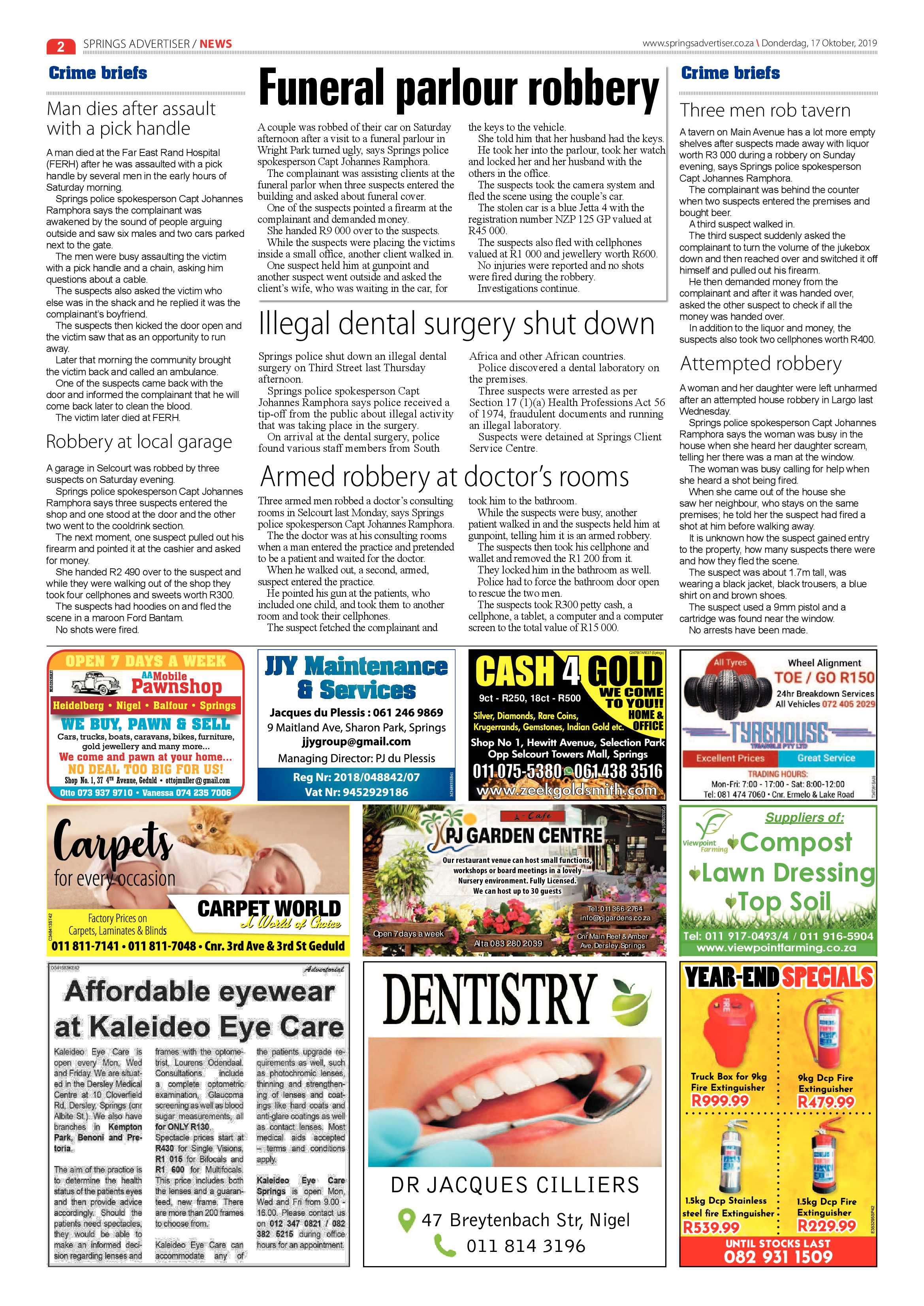 Springs Advertiser 17 October 2019 page 2