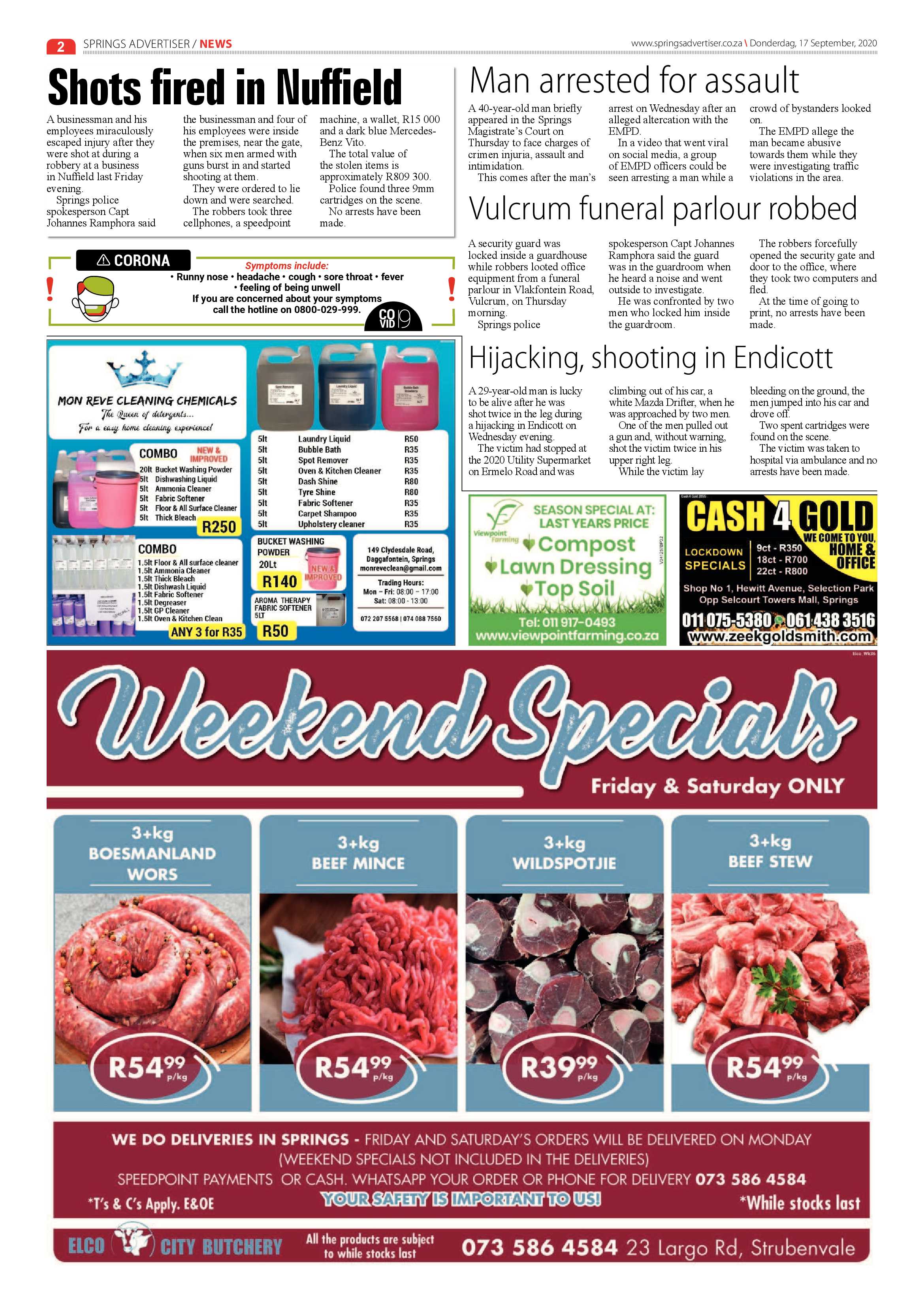 Springs Advertiser 17 September 2020 page 2