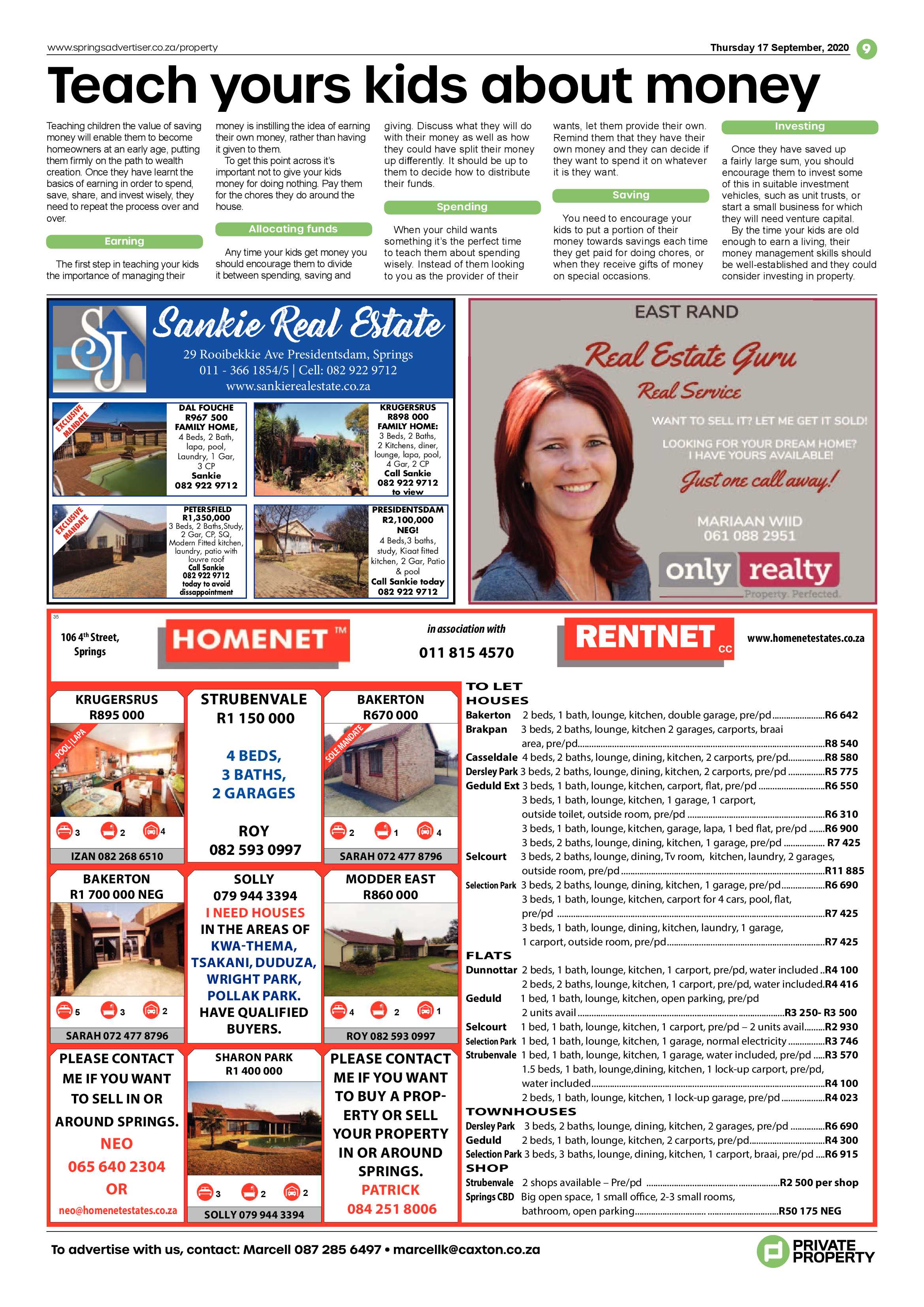 Springs Advertiser 17 September 2020 page 9