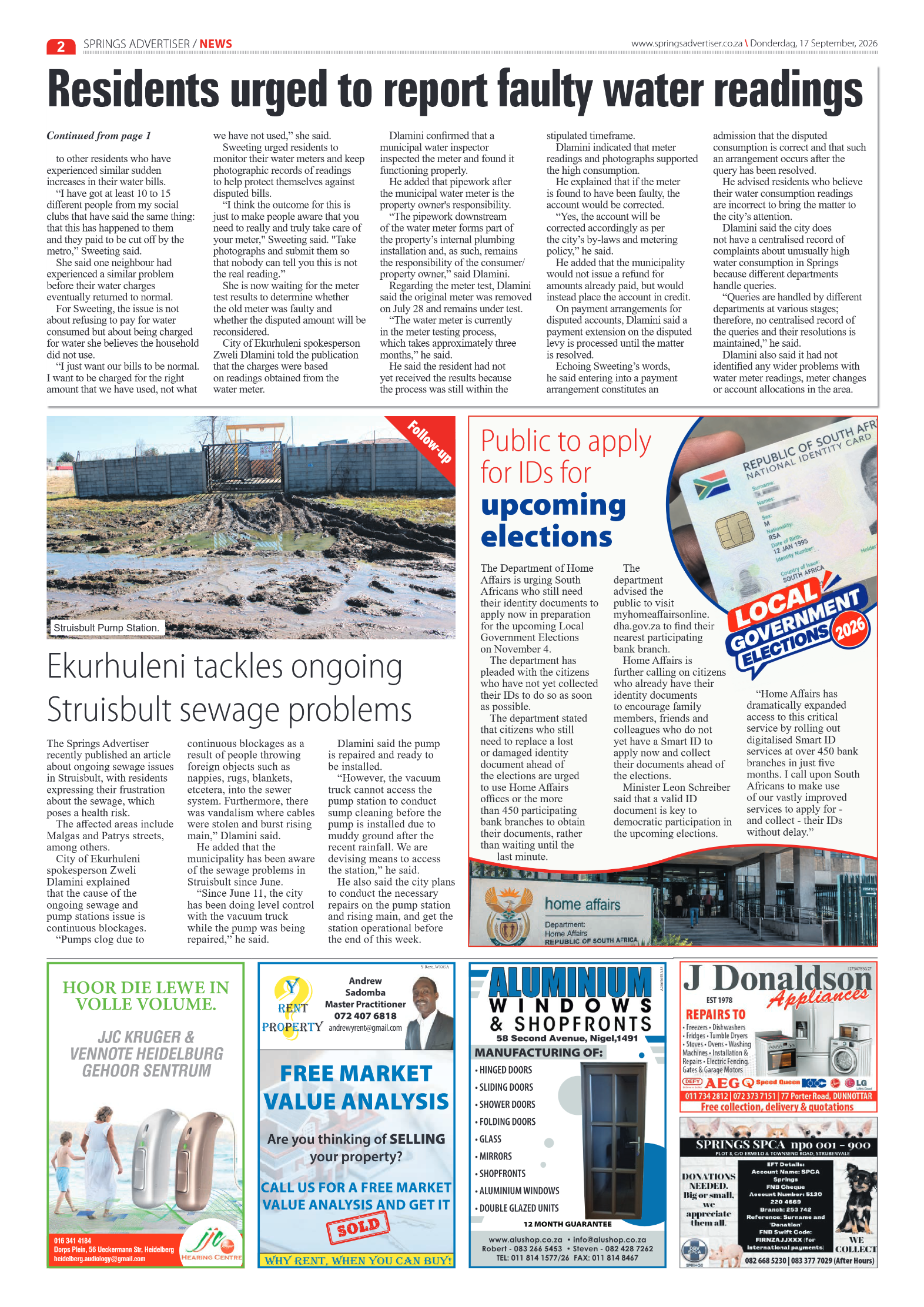 Springs Advertiser 17 September 2026 page 2