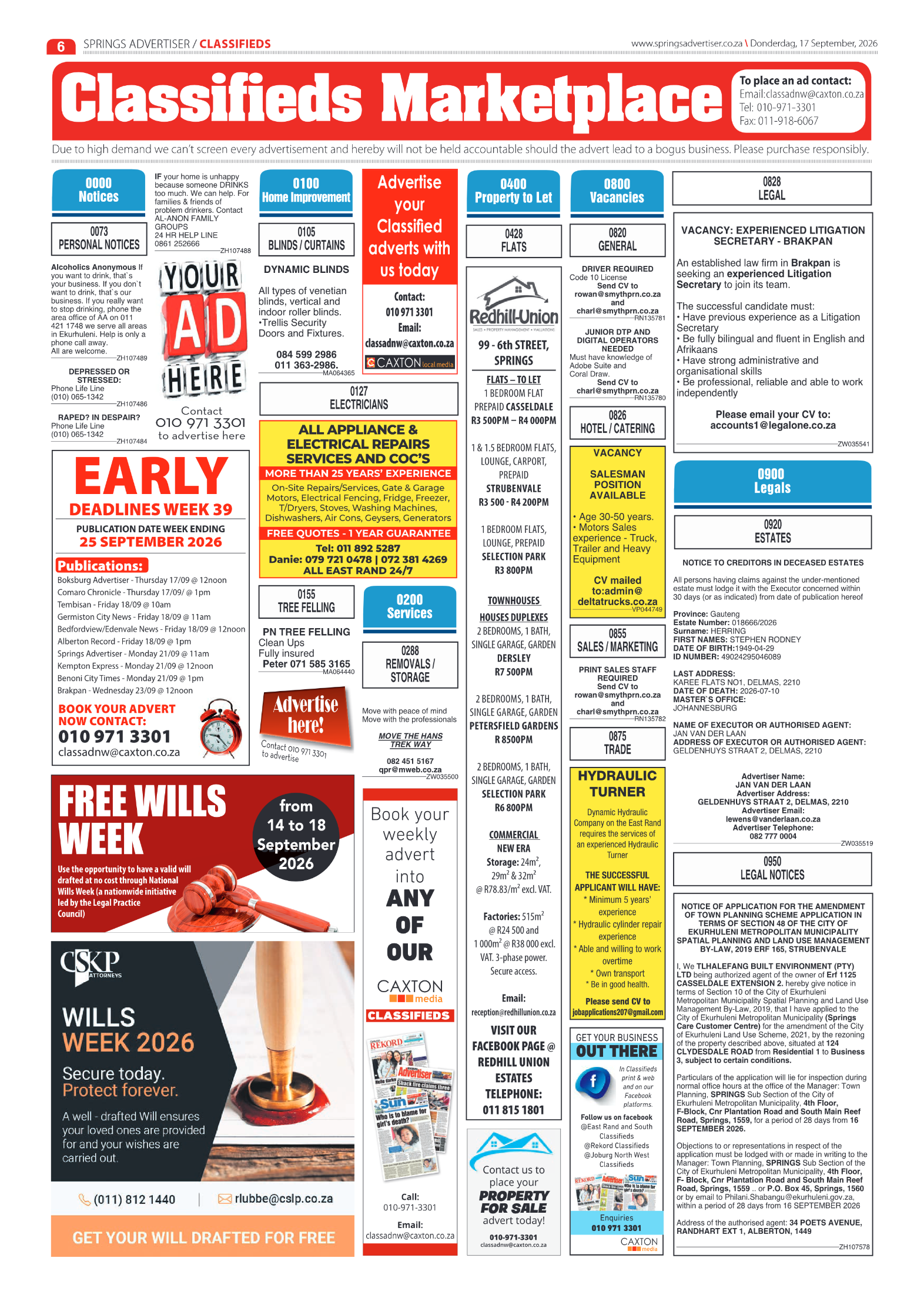 Springs Advertiser 17 September 2026 page 6