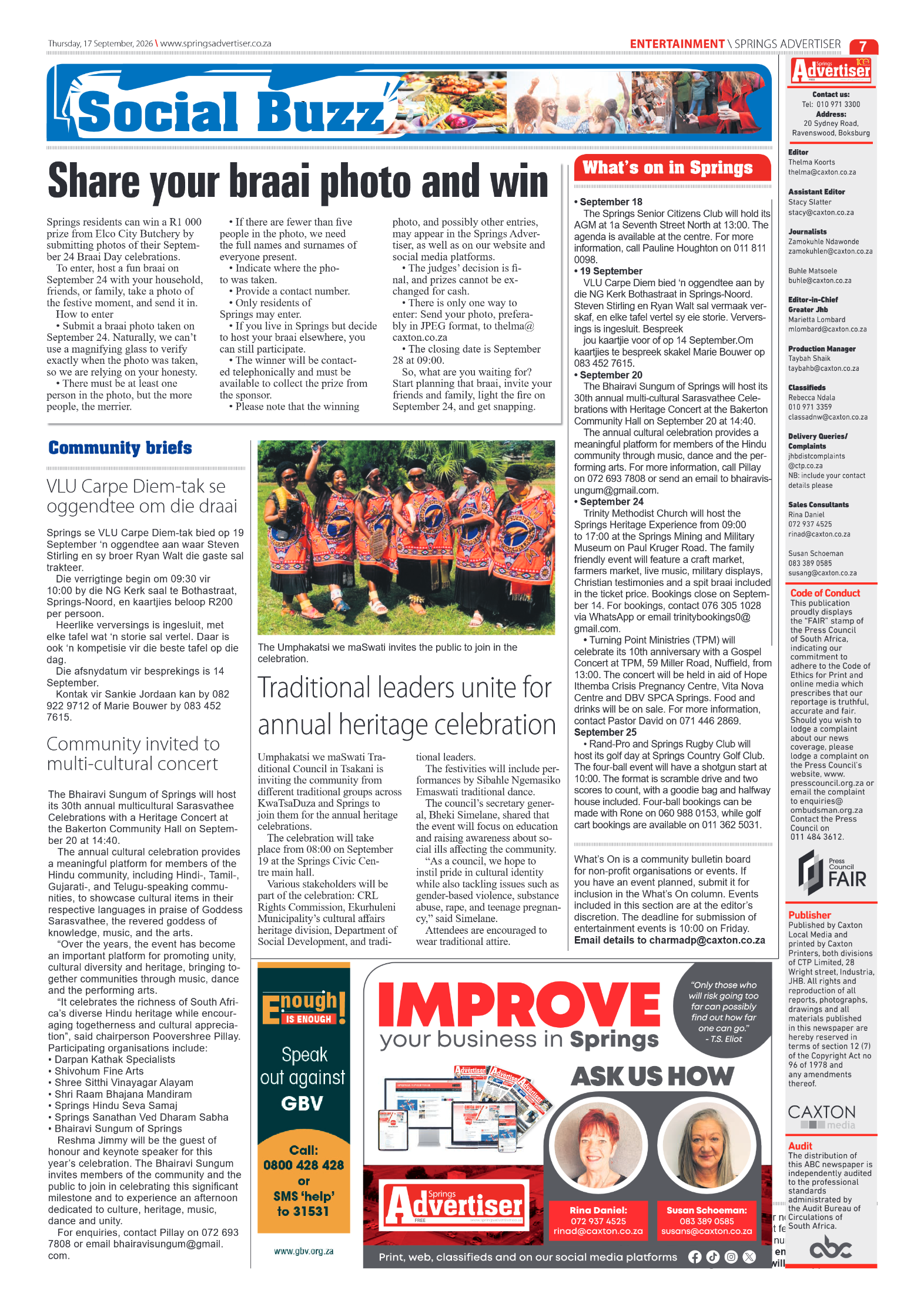 Springs Advertiser 17 September 2026 page 7