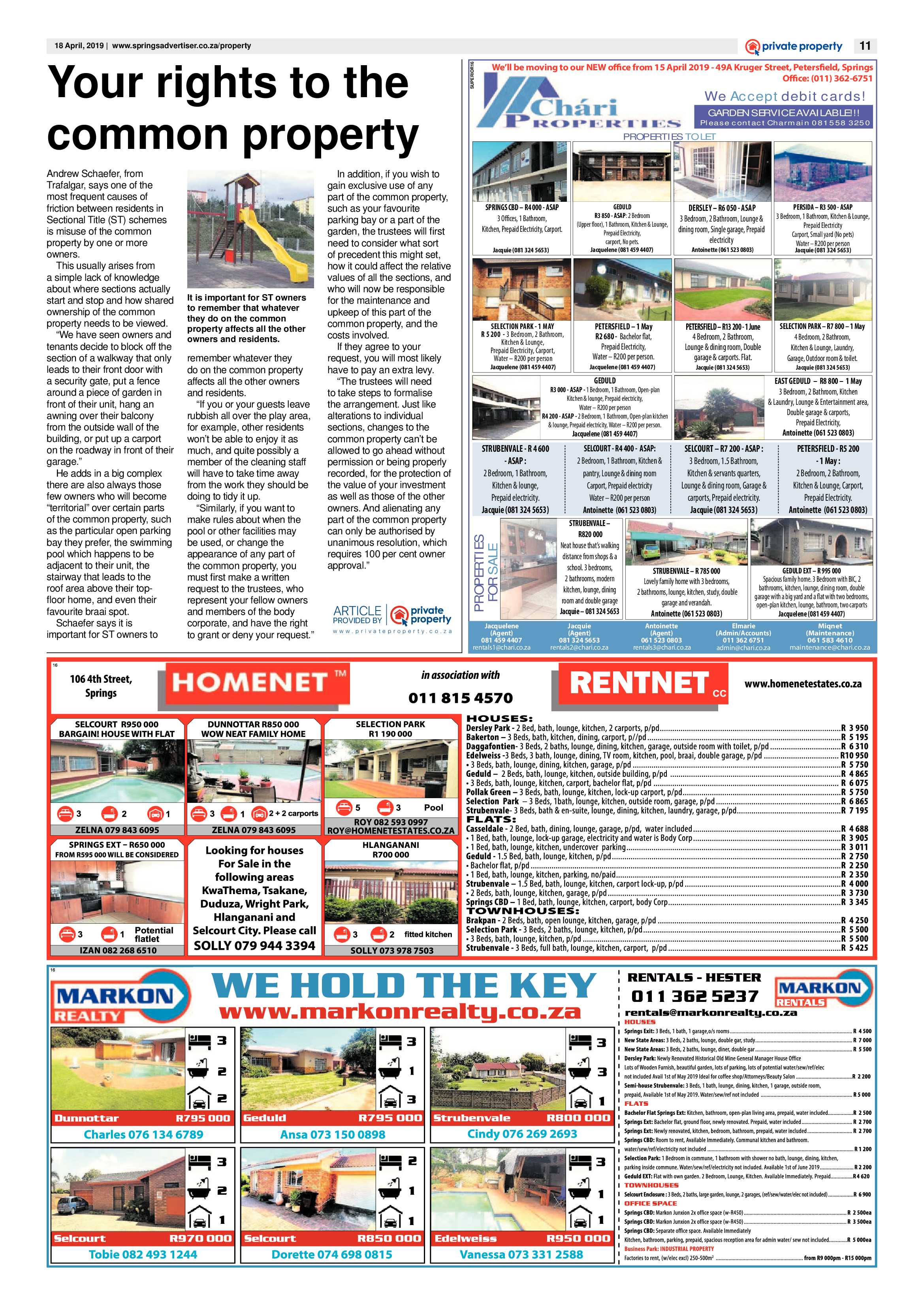Springs Advertiser 18 April 2019 page 11