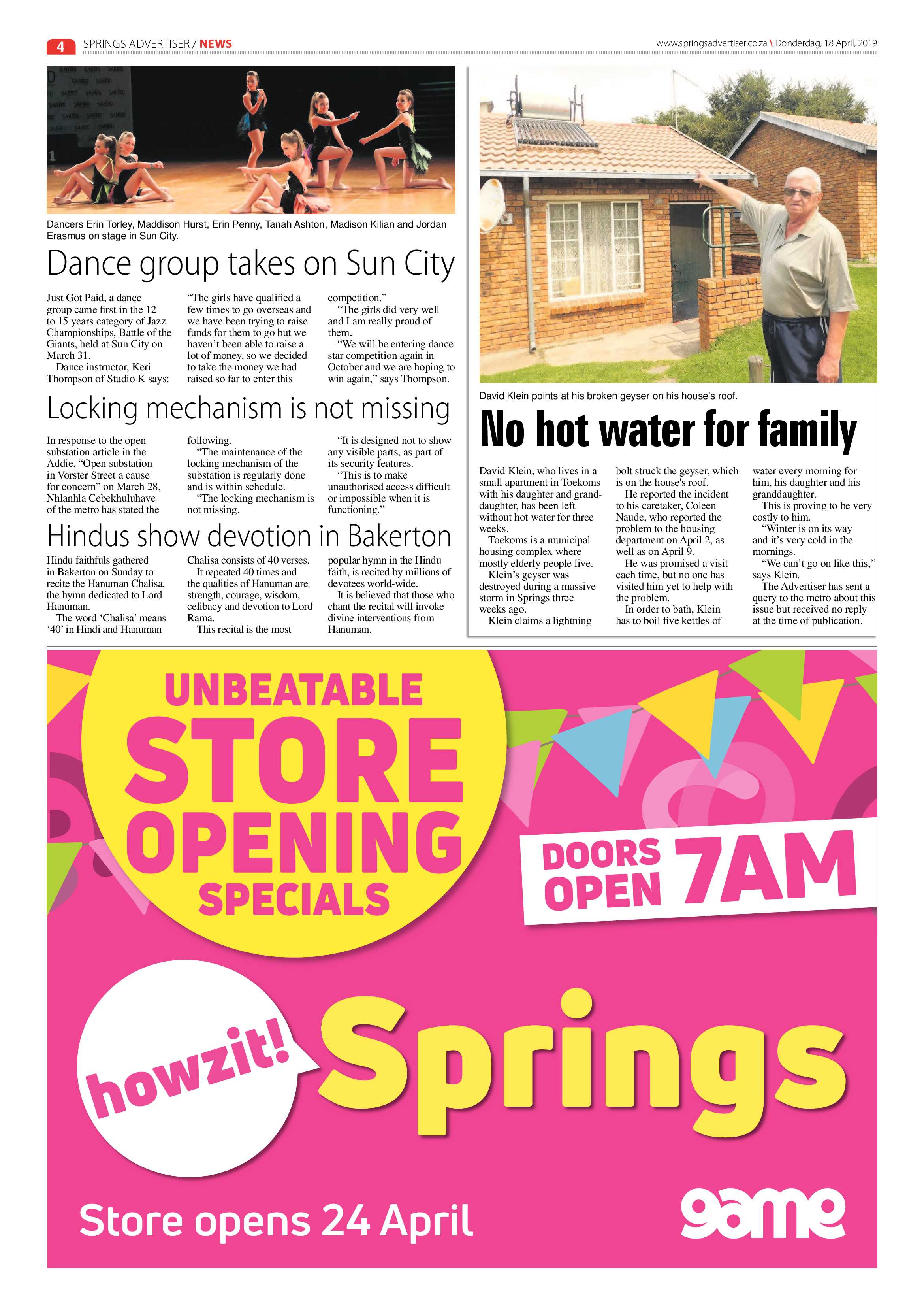 Springs Advertiser 18 April 2019 page 4