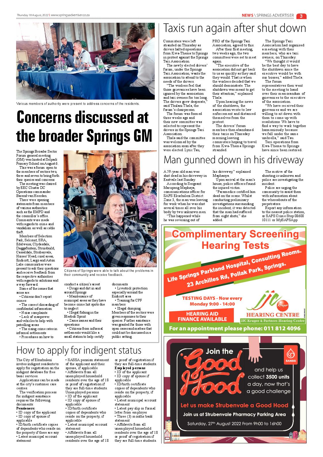 Springs Advertiser 18 August 2022 page 3