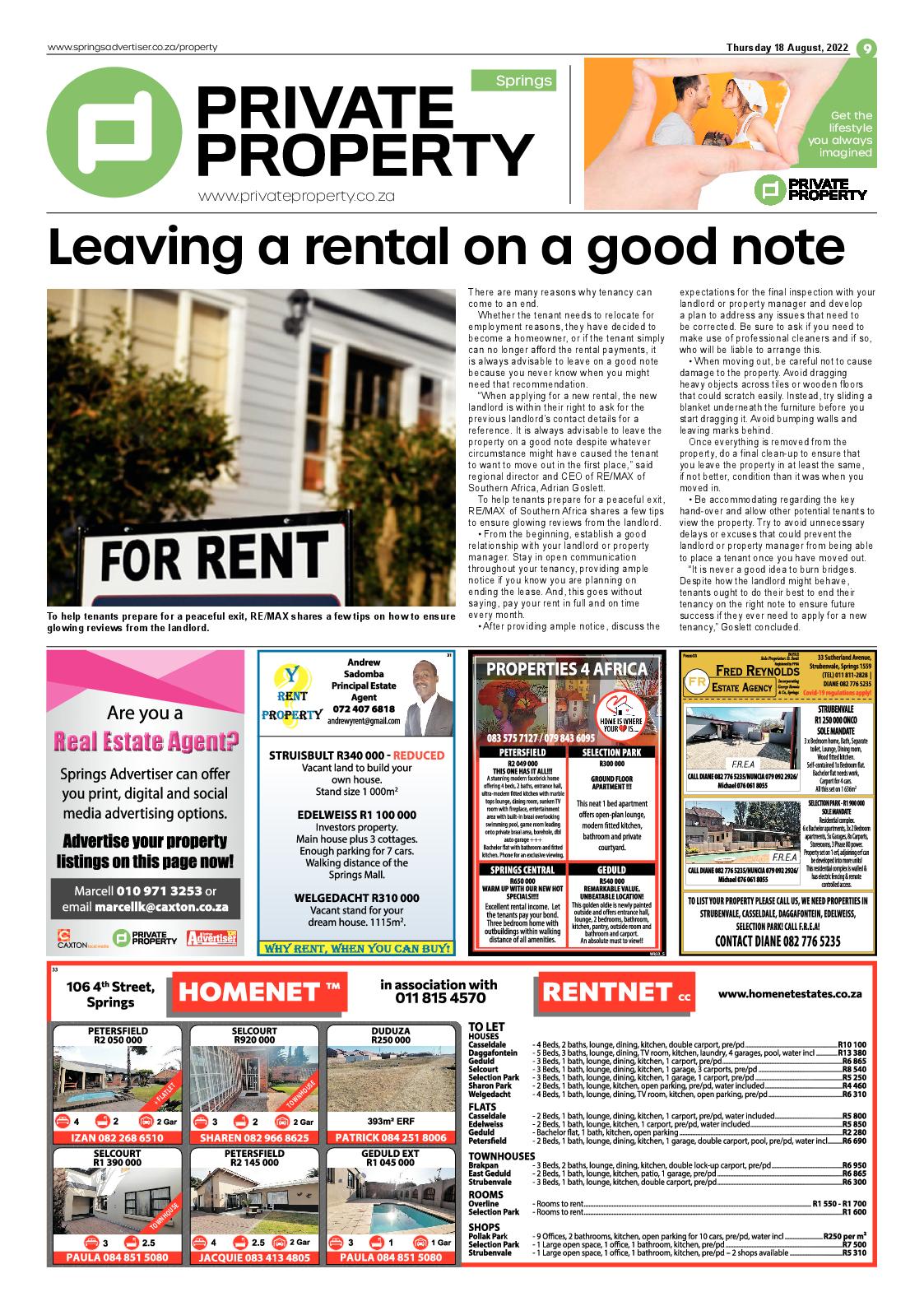 Springs Advertiser 18 August 2022 page 9
