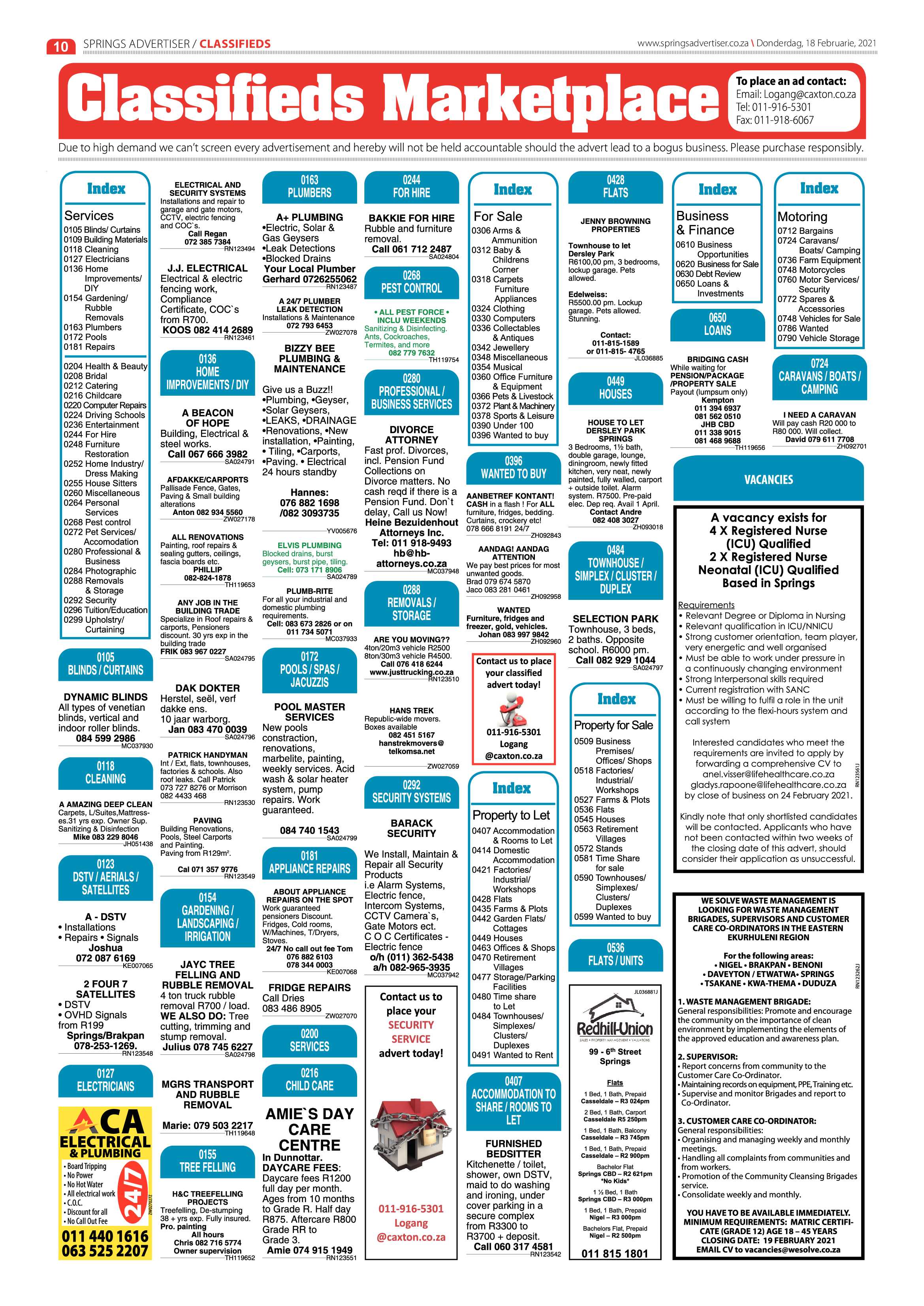 Springs Advertiser 18 February 2021 page 10