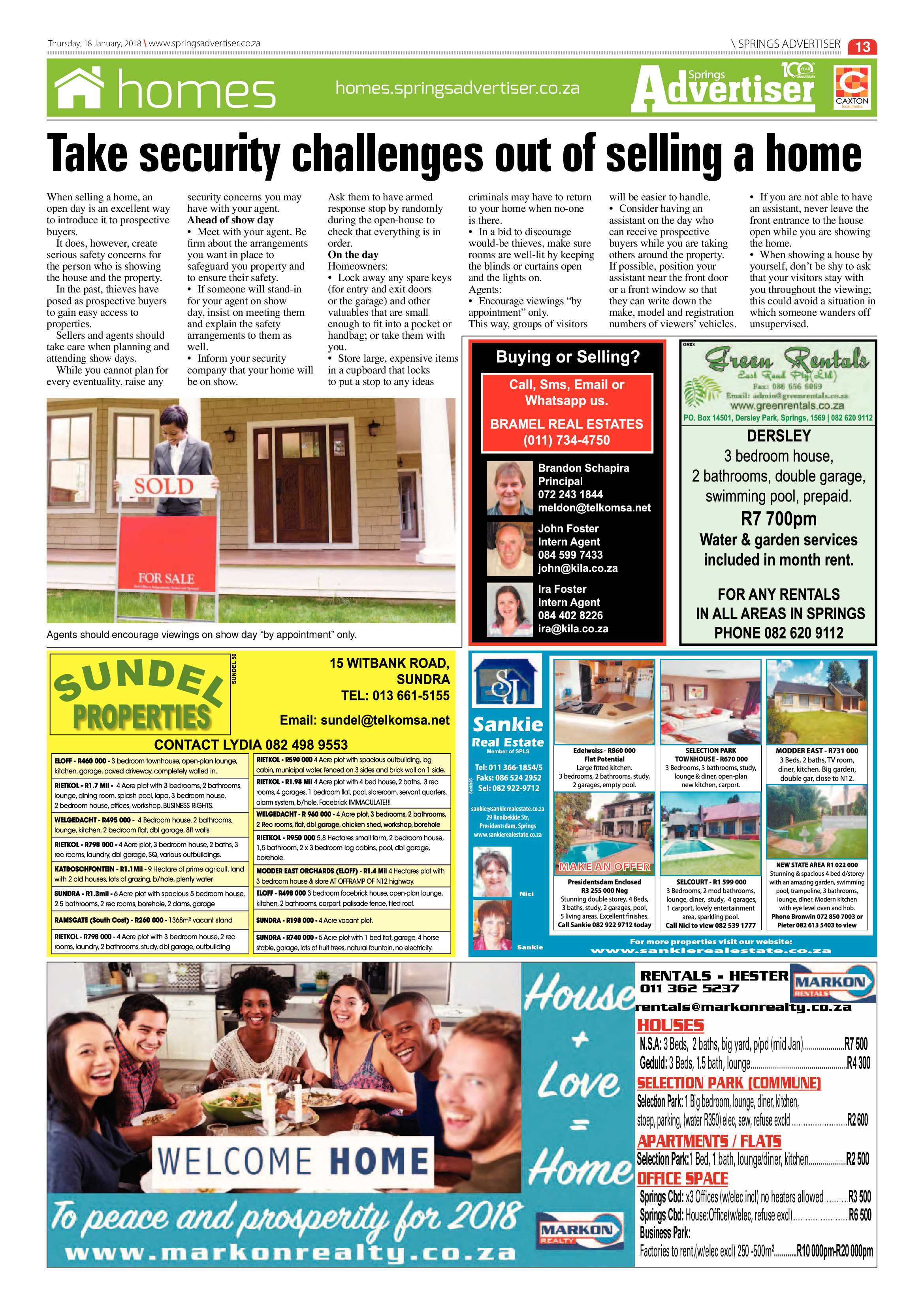 Springs Advertiser 18 January 2018 page 13