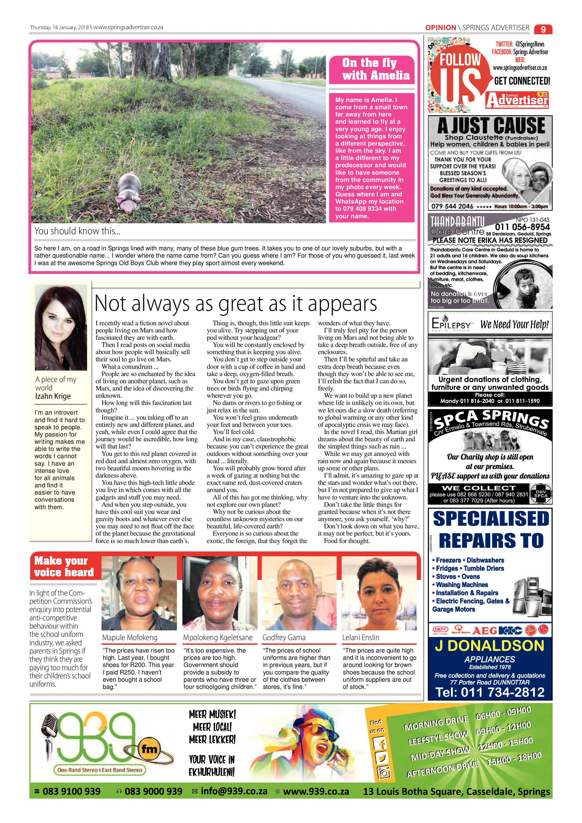 Springs Advertiser 18 January 2018 page 9
