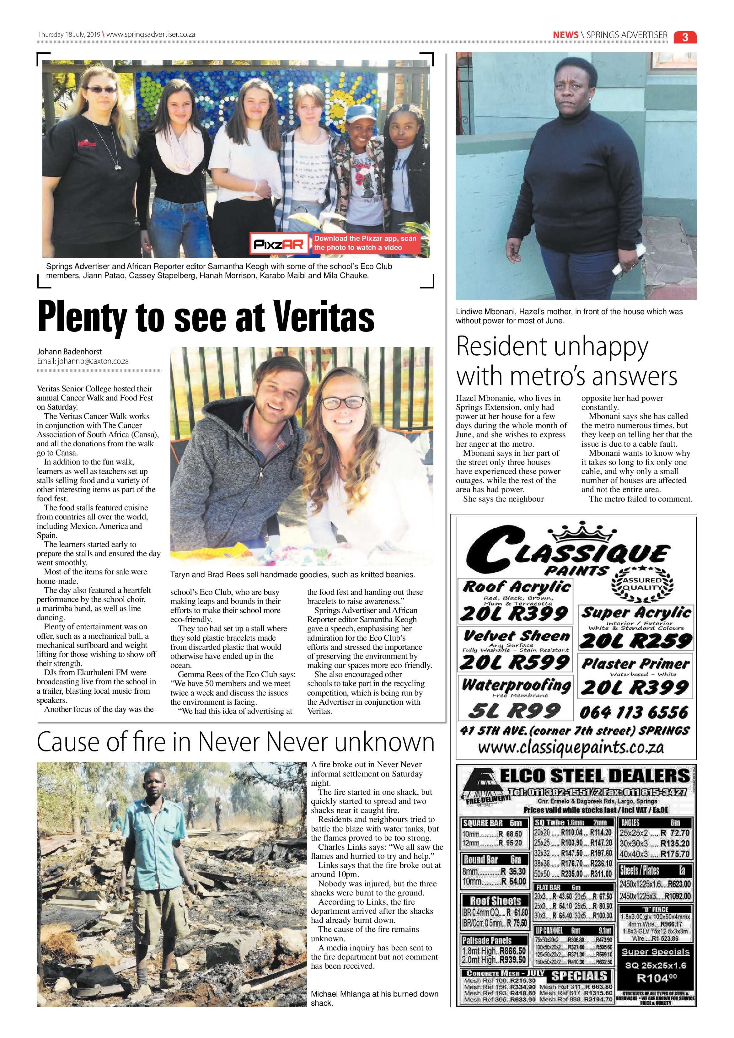 Springs Advertiser 18 July 2019 page 3