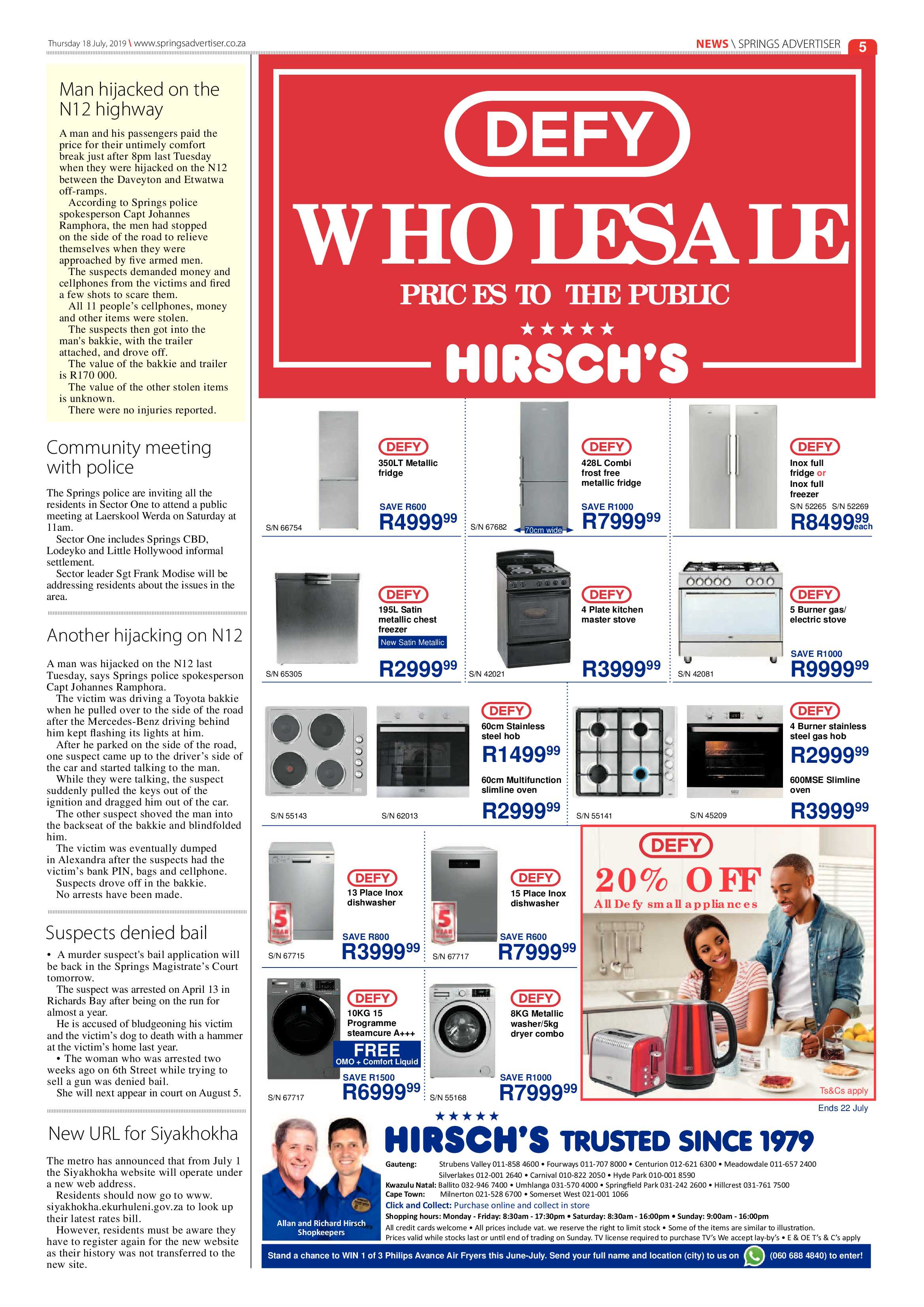 Springs Advertiser 18 July 2019 page 5